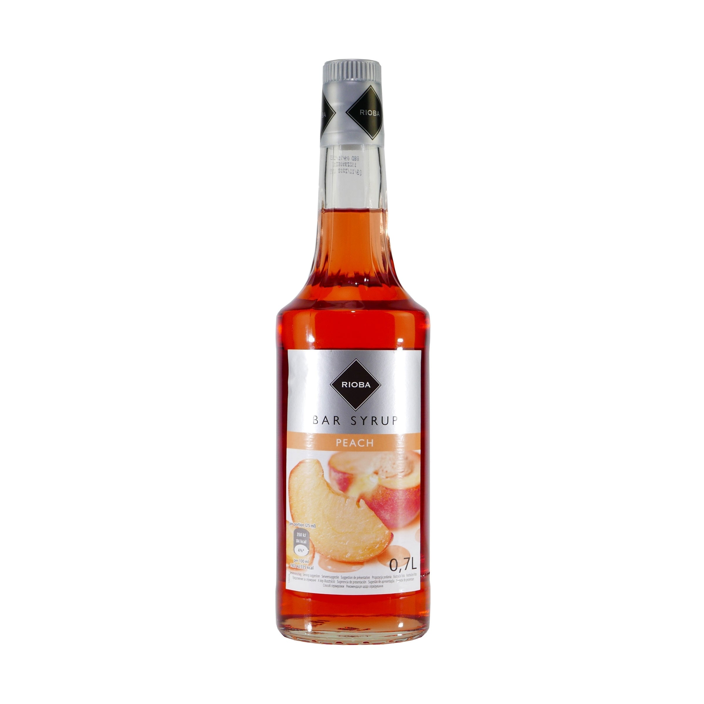Rioba Peach (Pfirsich) Bar-Syrup (6 x 0,7L)