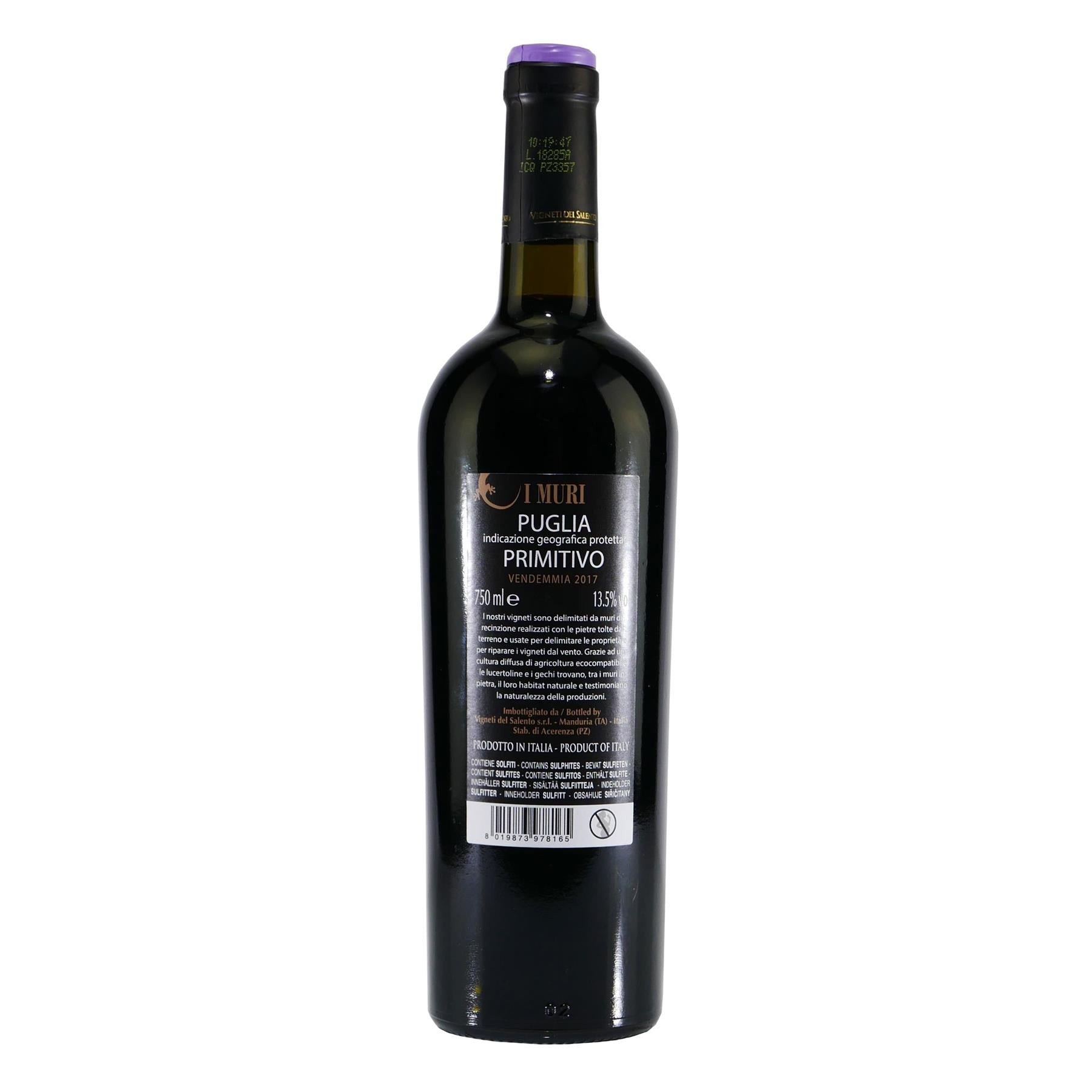 I Muri Primitivo Puglia IGP - Roter Landwein mit Geschenk-HK