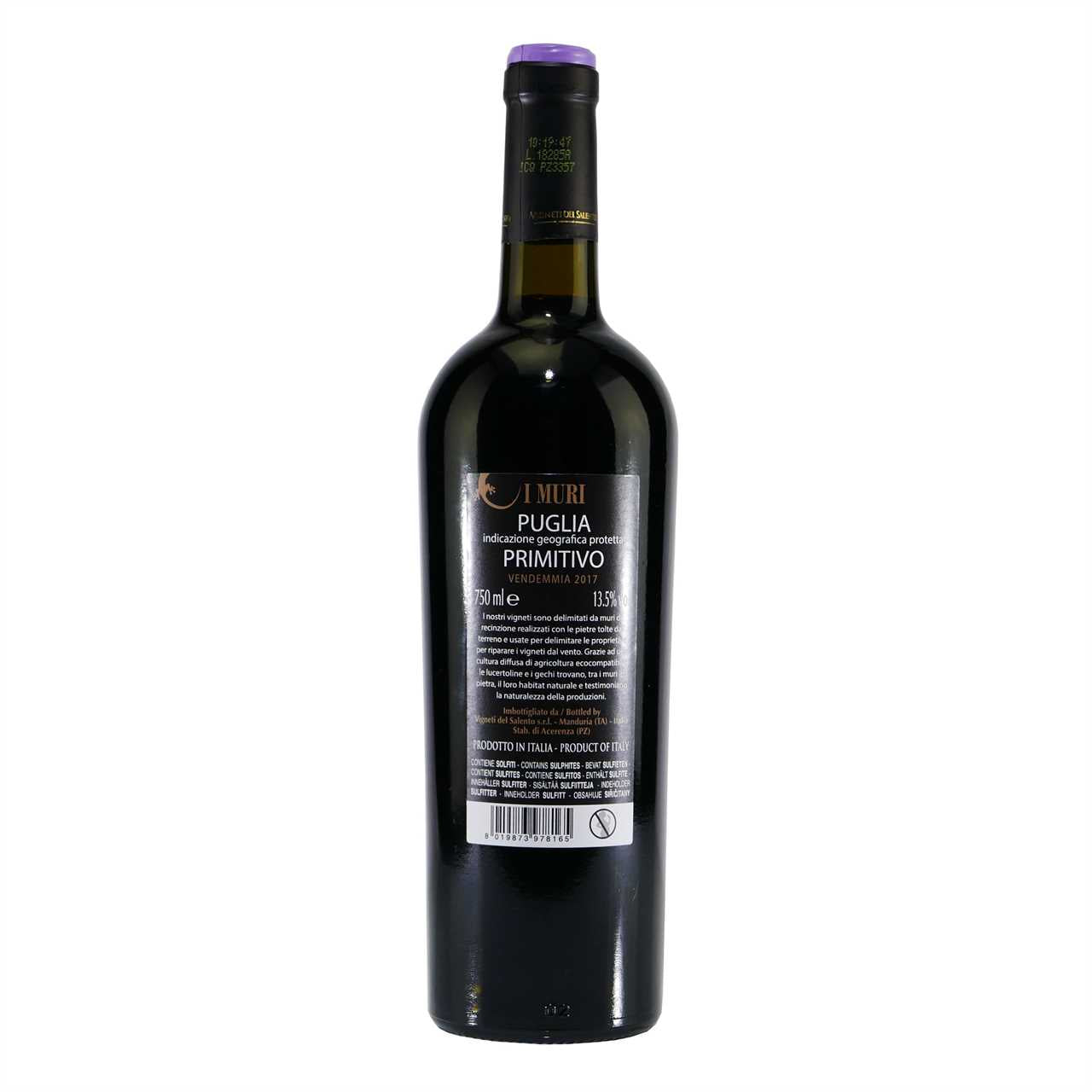 I Muri Primitivo Puglia IGP - Roter Landwein mit Geschenk-HK