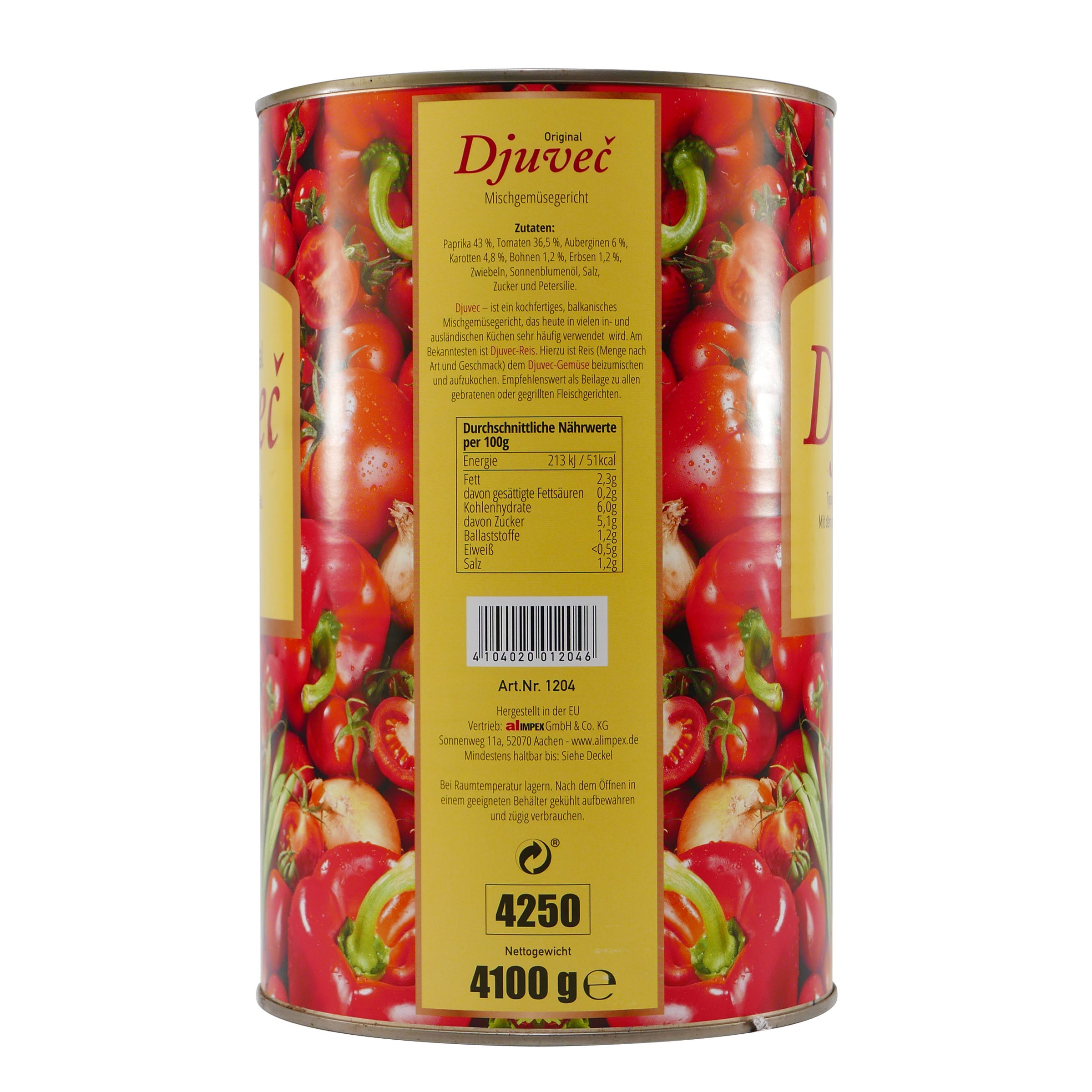 Alimpex Djuvec Balkan Mischgemüsegericht 4,1KG