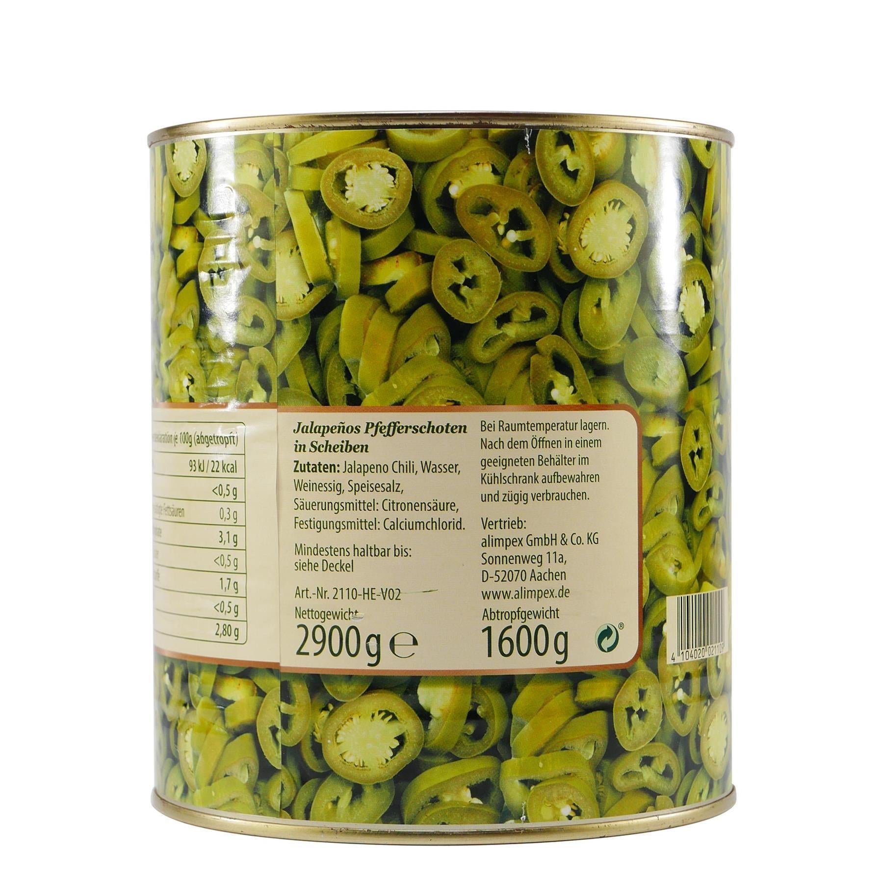 jalapenos aufbewahren Alimpex Jalapeños 2,9 KG ? Feurige Chilis für Ihre Küche