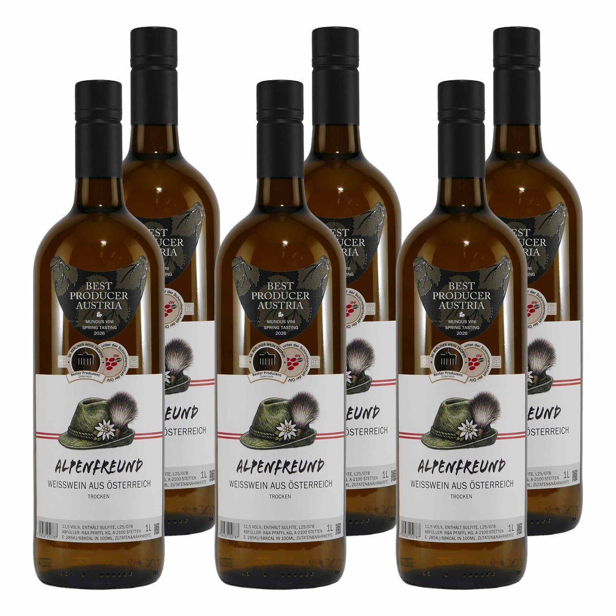 Alpenfreund Weisswein -trocken- (6 x 1,0L)