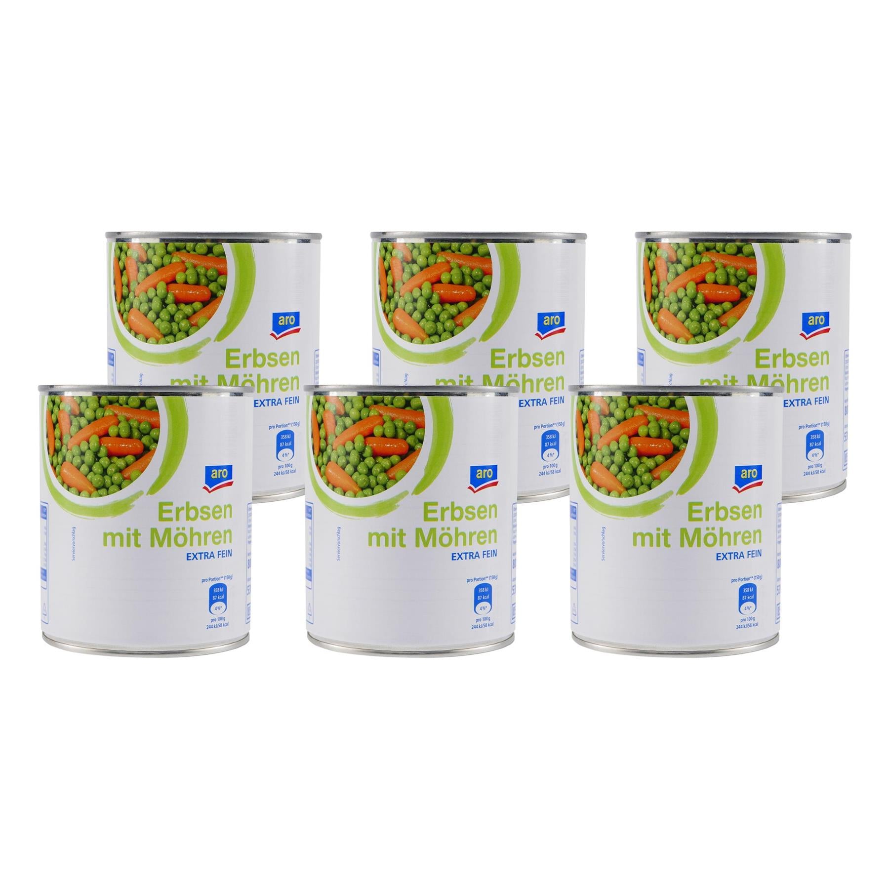 aro Erbsen mit Möhren -extra fein- (12 x 800g)