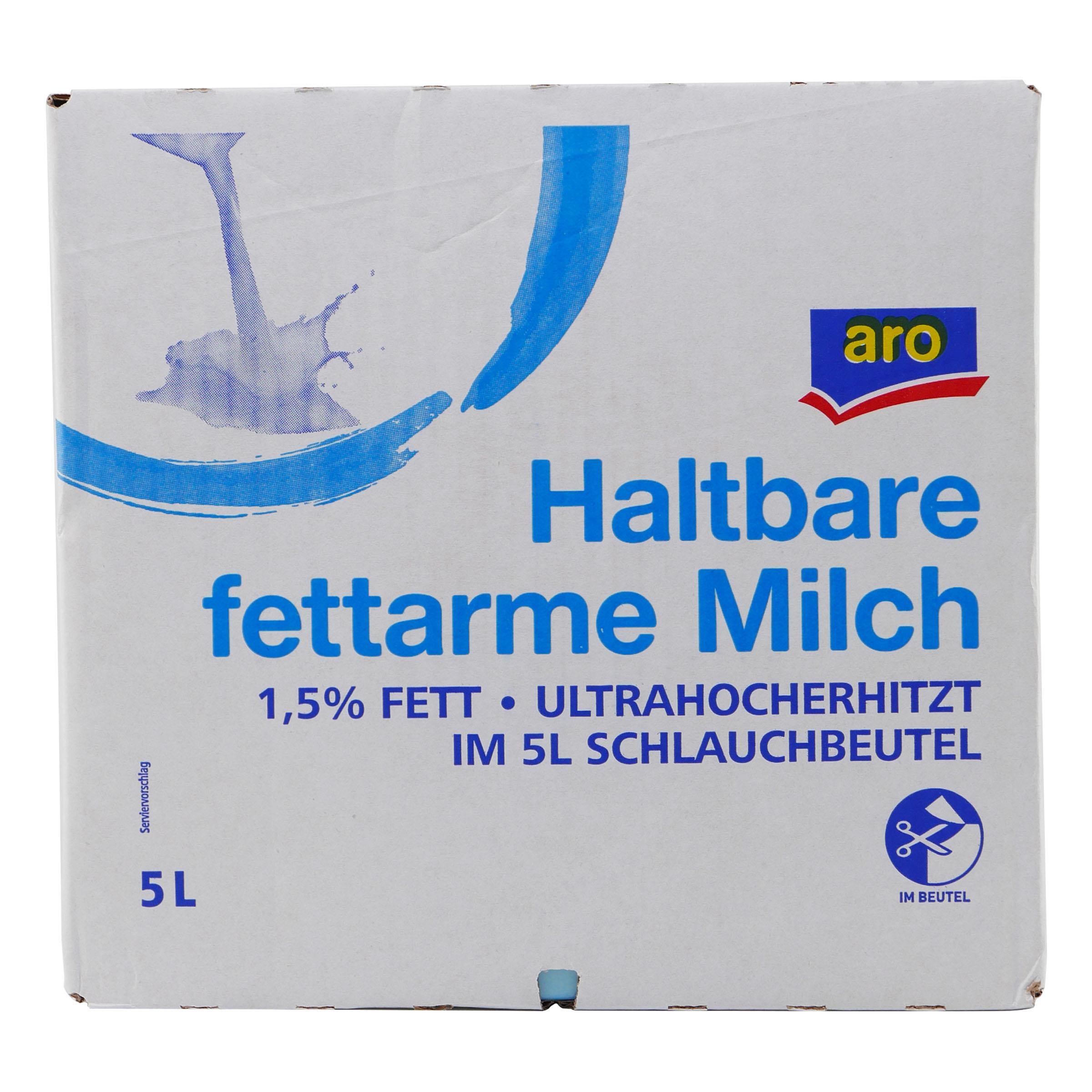 aro Haltbare fettarme Milch 1,5% Fett BIB 5L