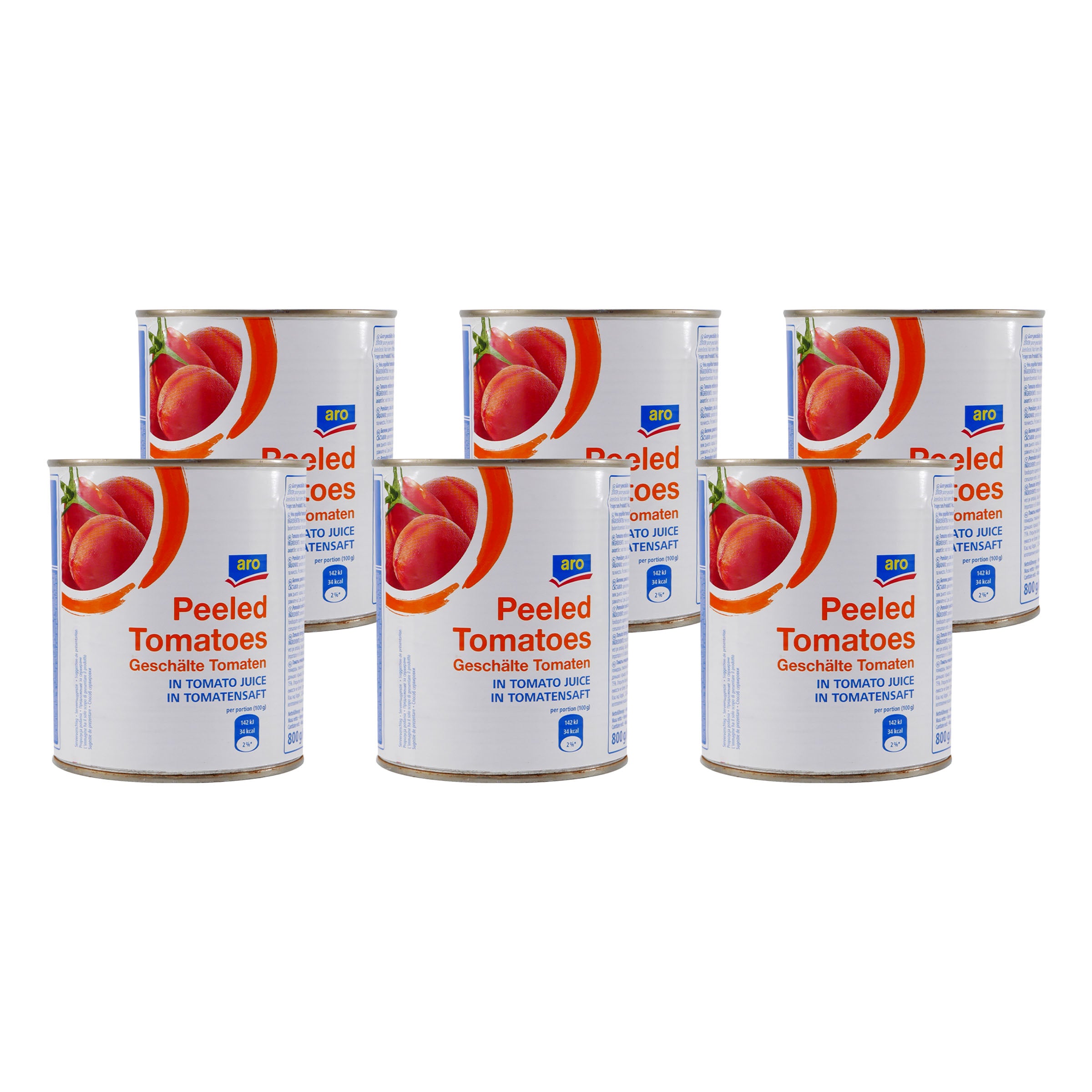 aro Ganze geschälte Tomaten (6 x 800g)