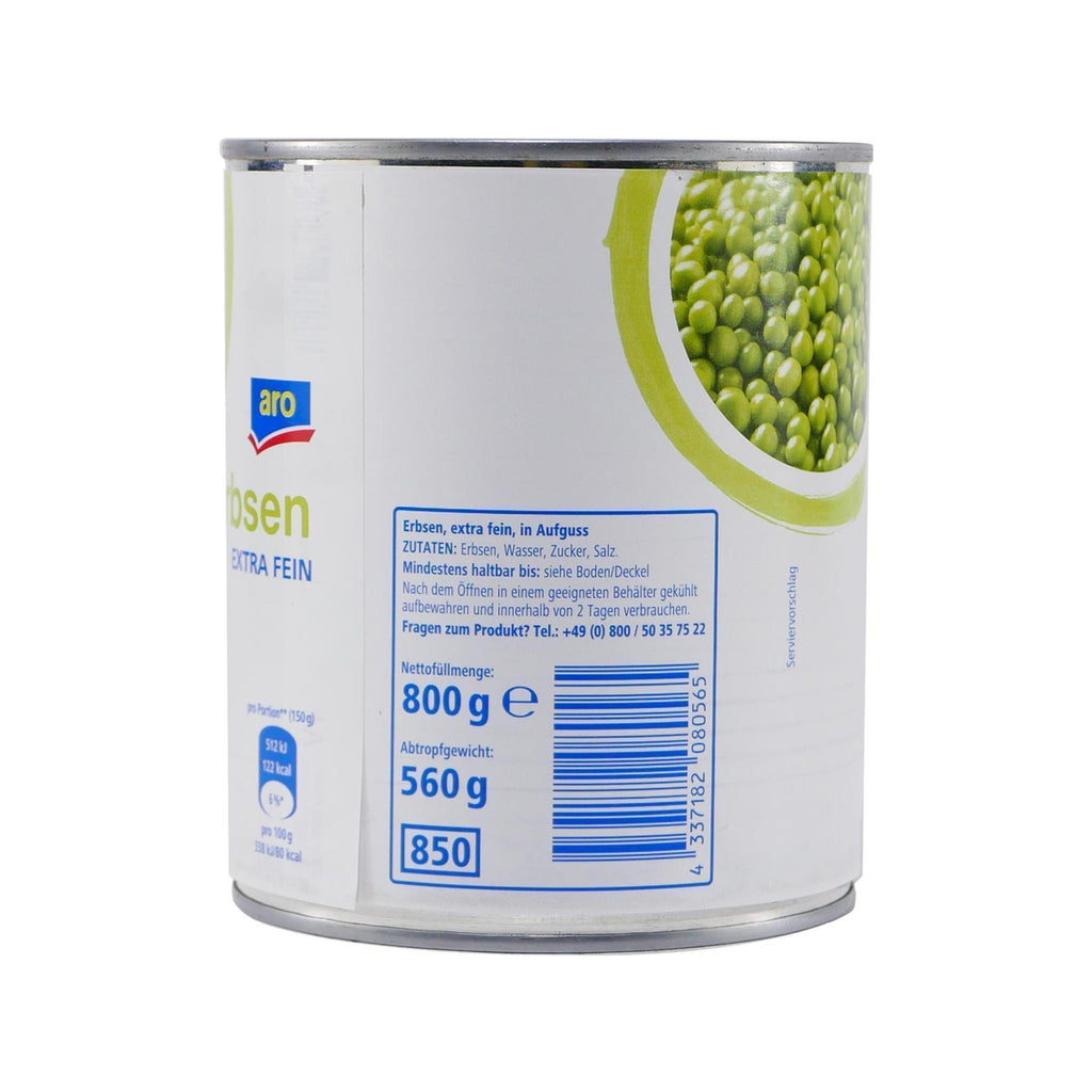erbsen aufbewahren aro Erbsen -extra-fein- 800g: Zarte Erbsen für köstliche Gerichte