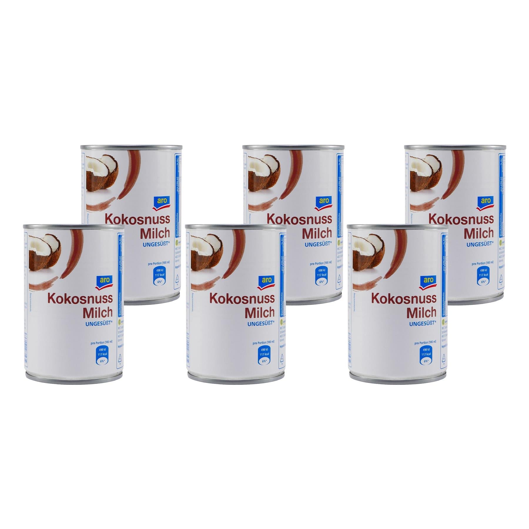 aro Kokosnuss Milch -ungesüßt- (12 x 400ml)