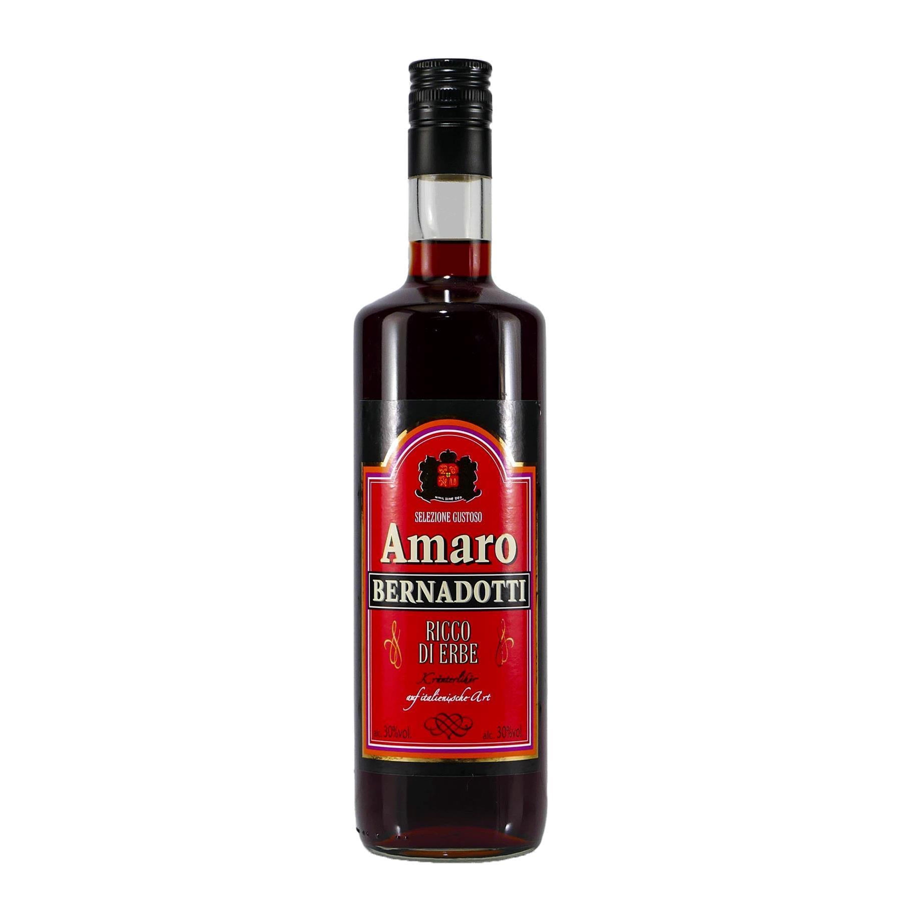 Amaro Bernadotti Kräuterlikör mit Geschenk-Holzkiste