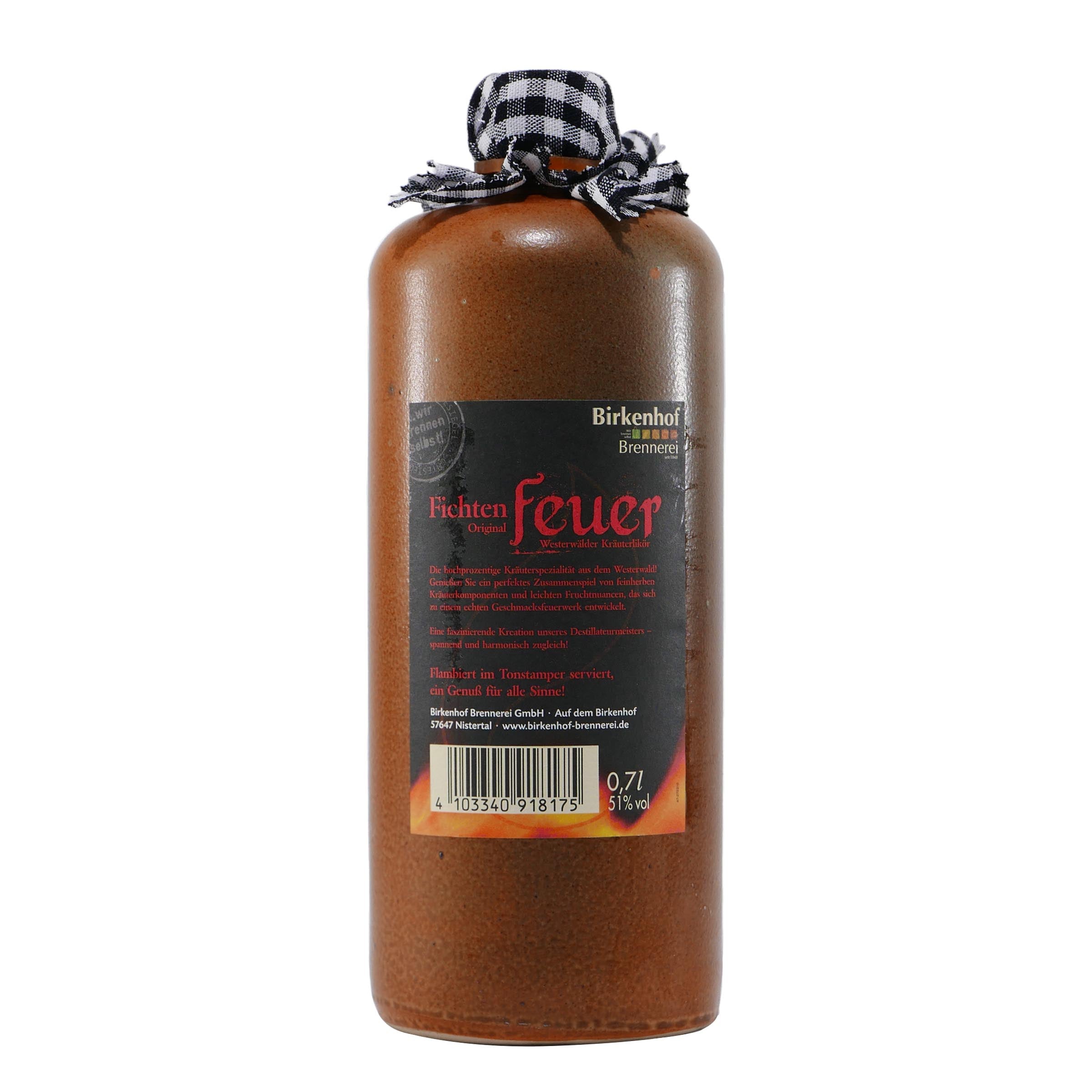 Birkenhof Fichtenfeuer Kräuterlikör 0,7L mit Geschenk-HK
