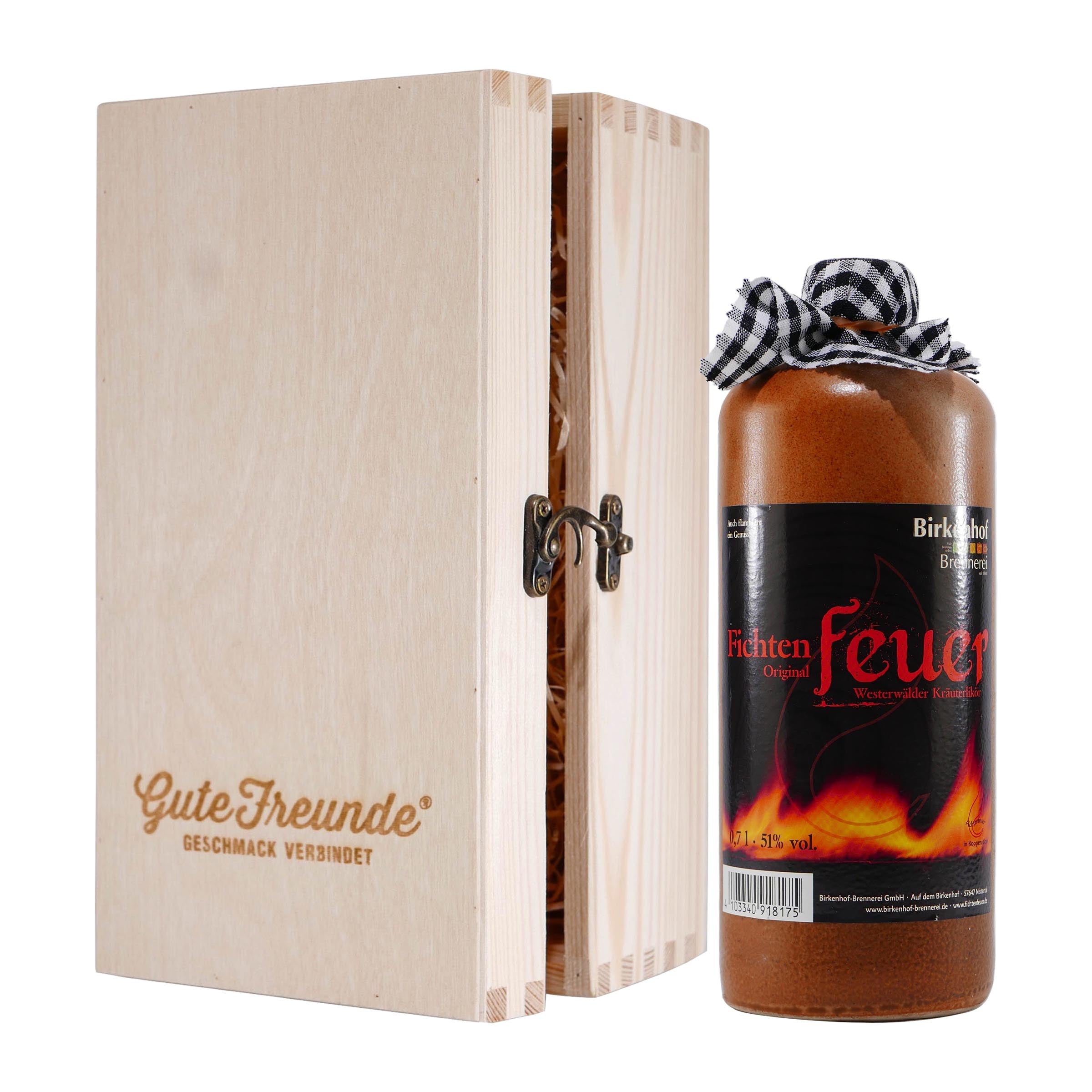Birkenhof Fichtenfeuer Kräuterlikör 0,7L mit Geschenk-HK