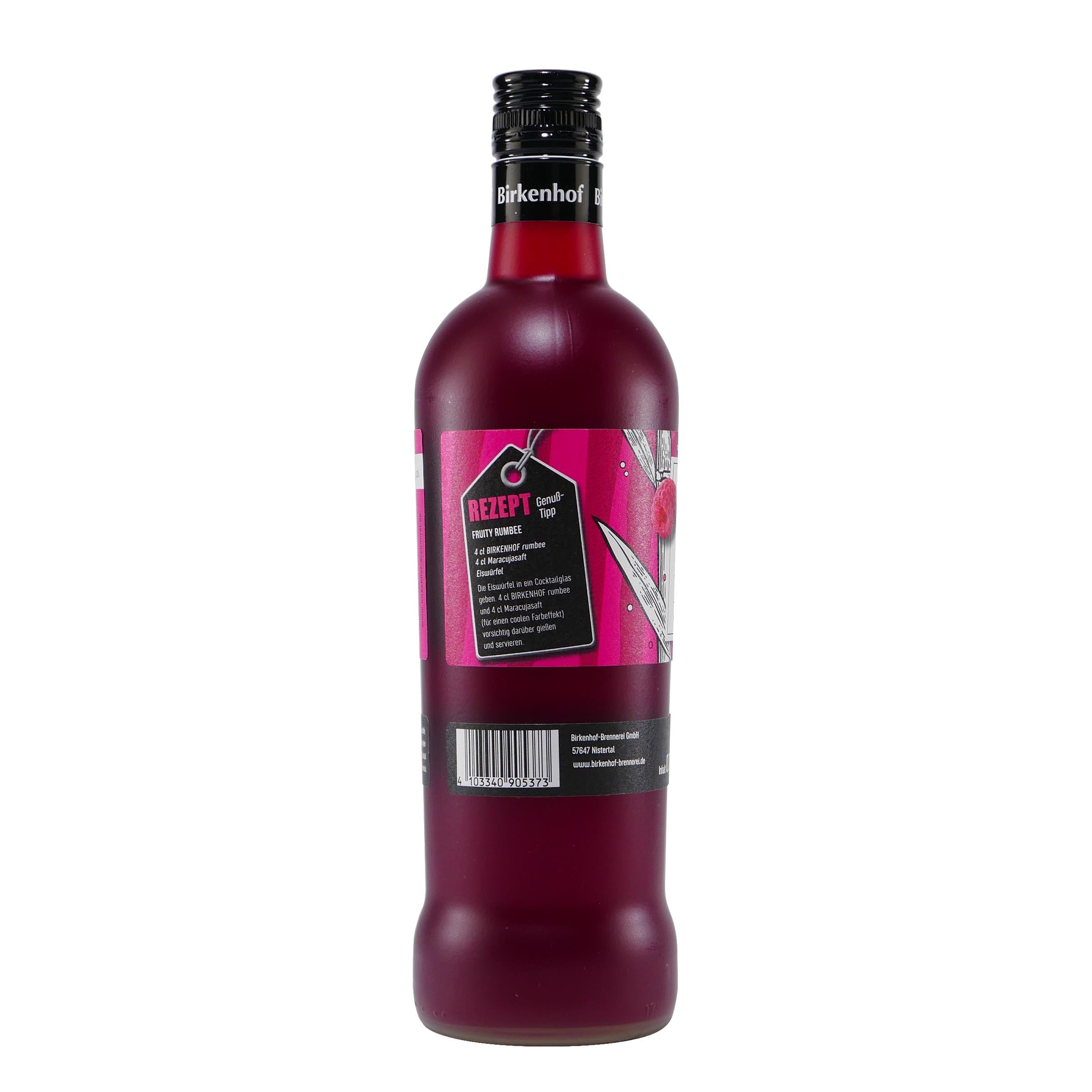 Birkenhof Rumbee Himbeerlikör - Harmonische Fusion von feinem Rum und ...