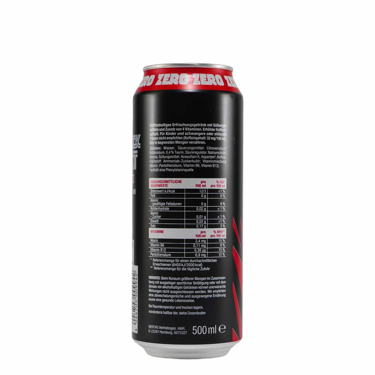 Black Cat Energy Drink Zero (12 x 0,5L) EINWEG