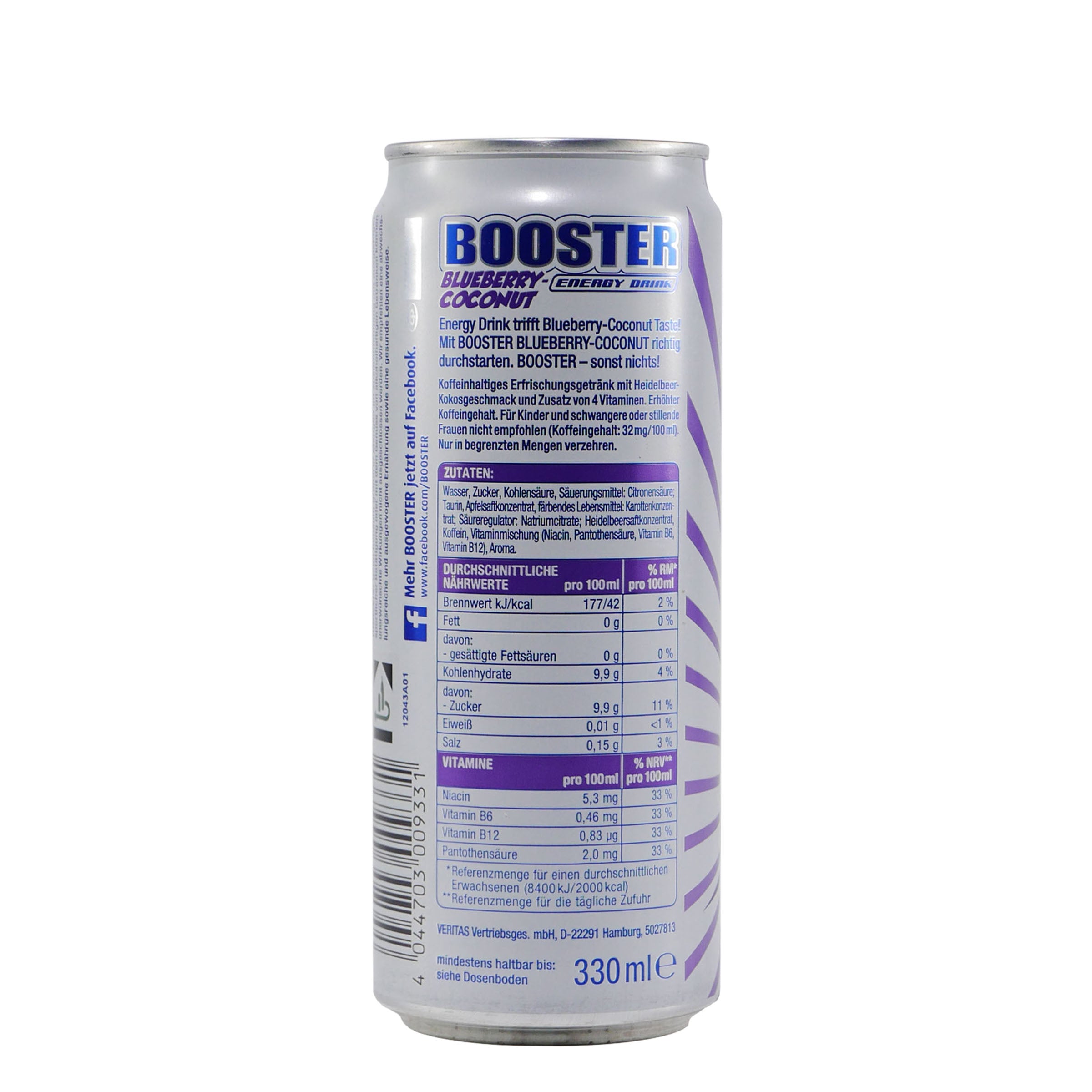 Booster Energy Drink Blueberry-Coconut (24 x 0,33L)