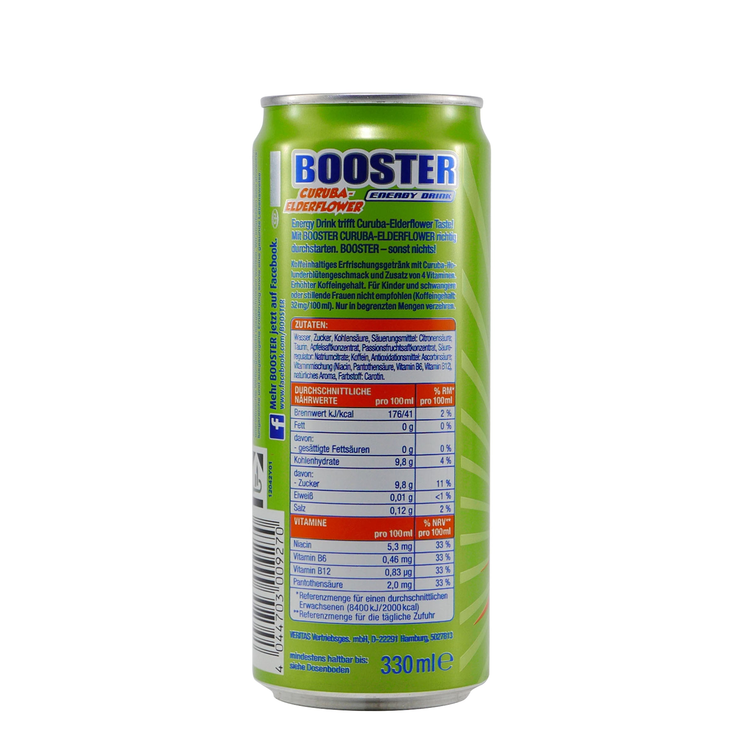 Booster Energy Drink Curuba-Elderflower (24 x 0,33L)