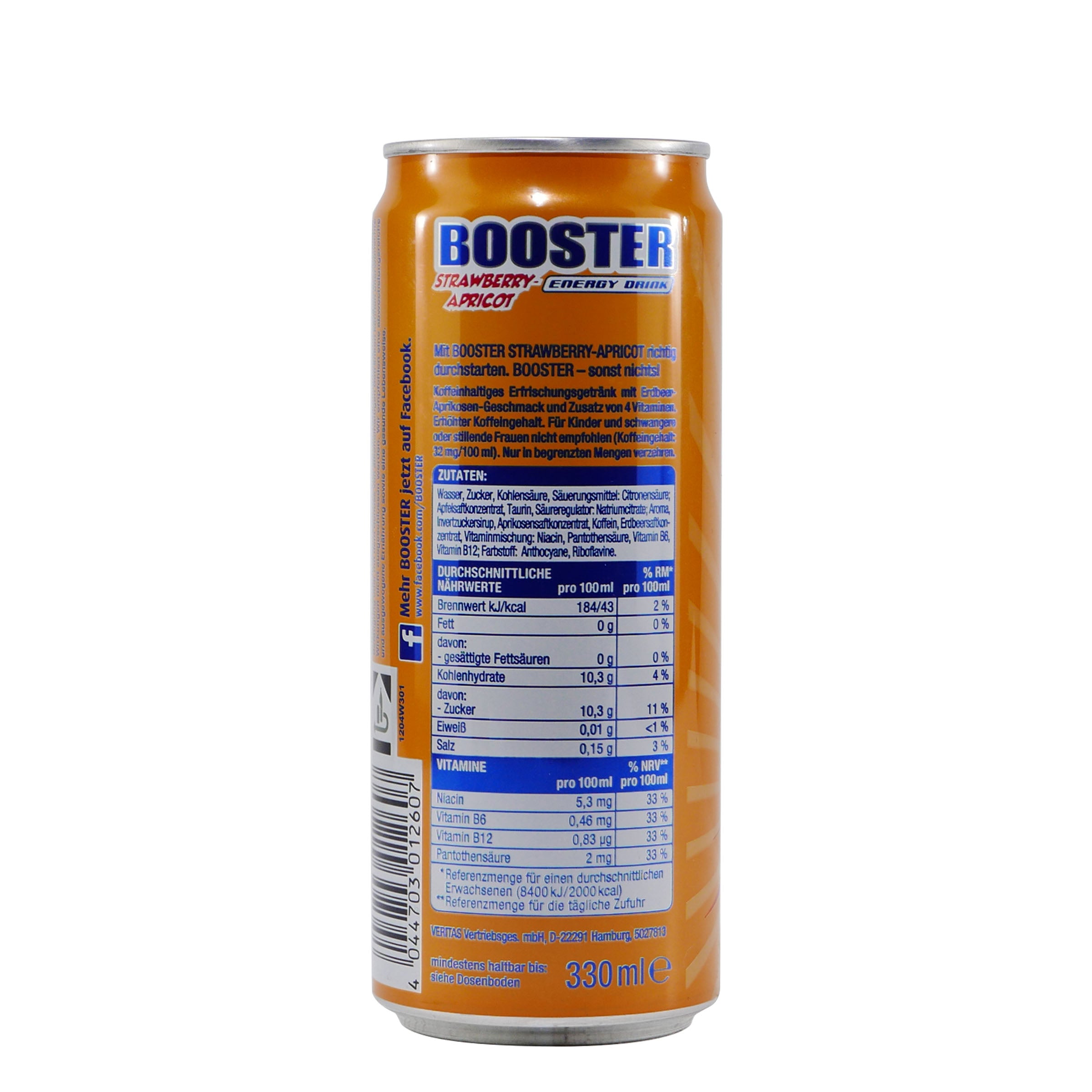 Booster Energy Drink Strawbeery-Apricot (24 x 0,33L)