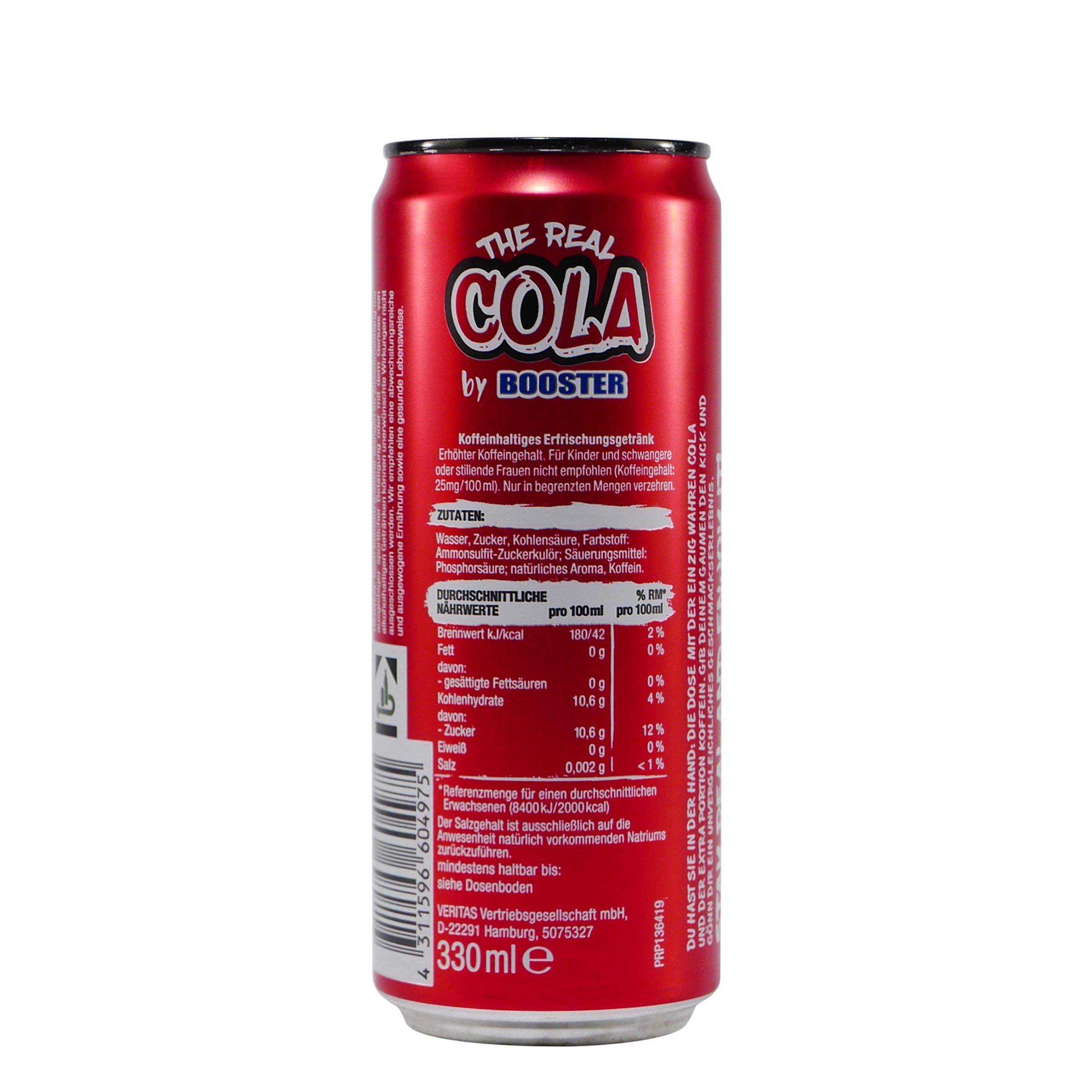 Booster The Real Cola Extra Koffein (24 x 0,33L)