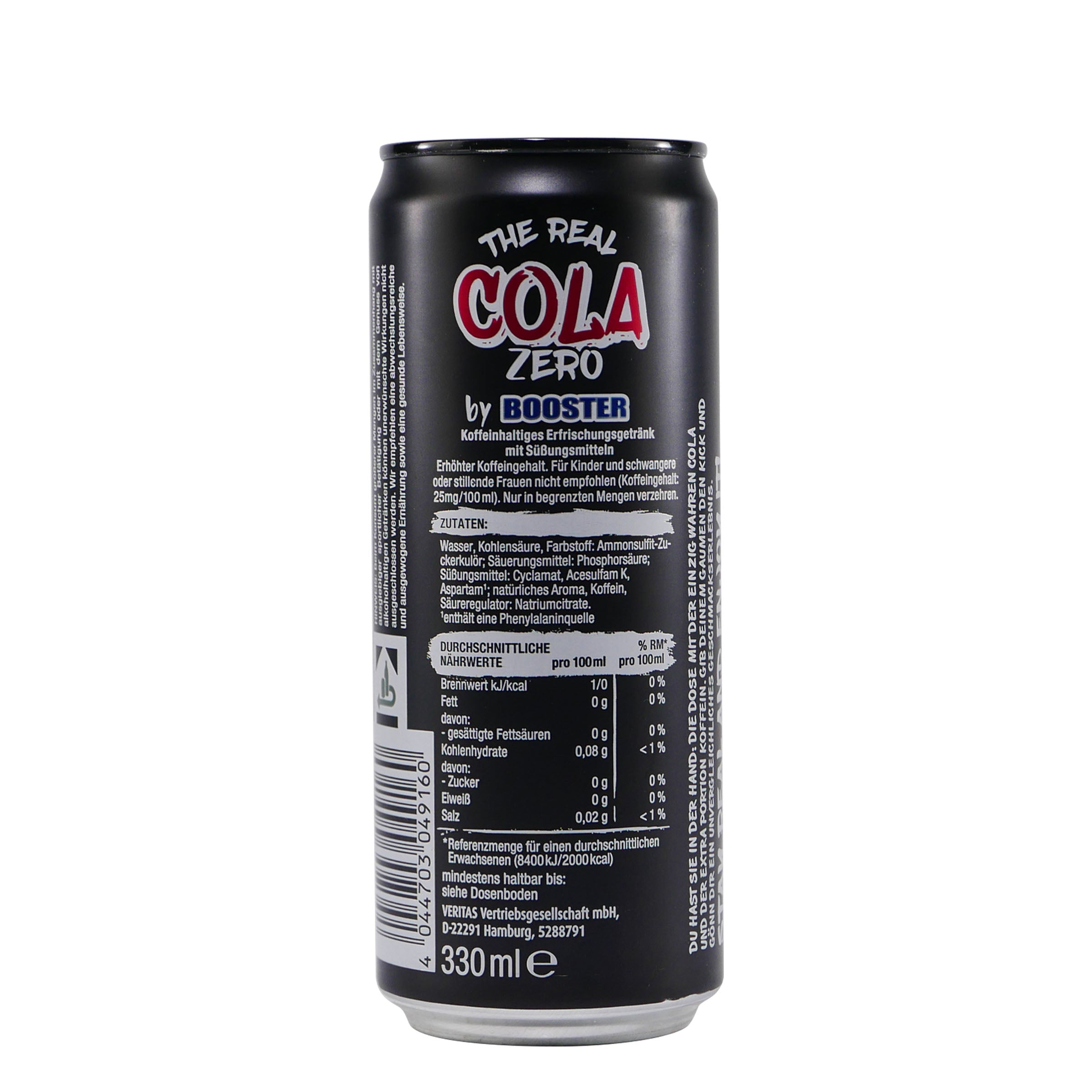 Booster The Real Cola Zero Extra Koffein (24 x 0,33L)