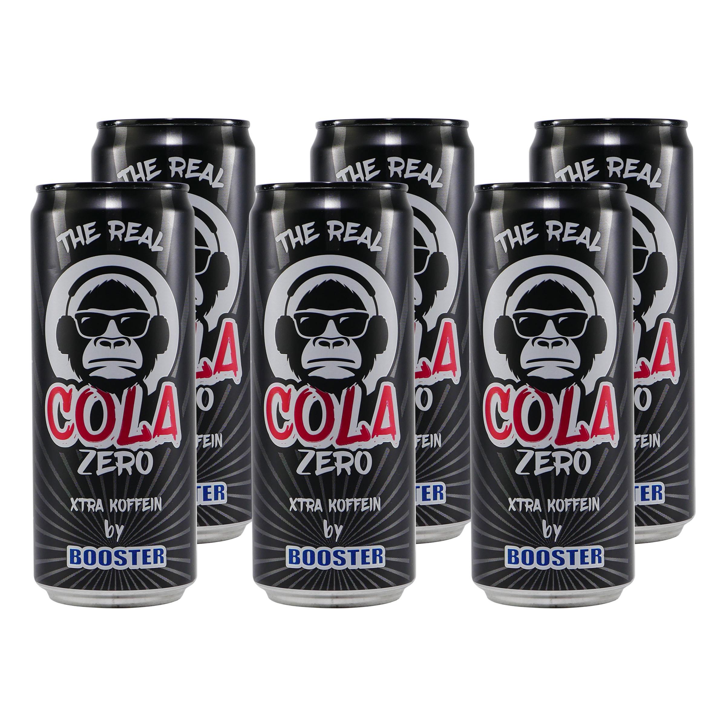 Booster The Real Cola Zero Extra Koffein (24 x 0,33L)