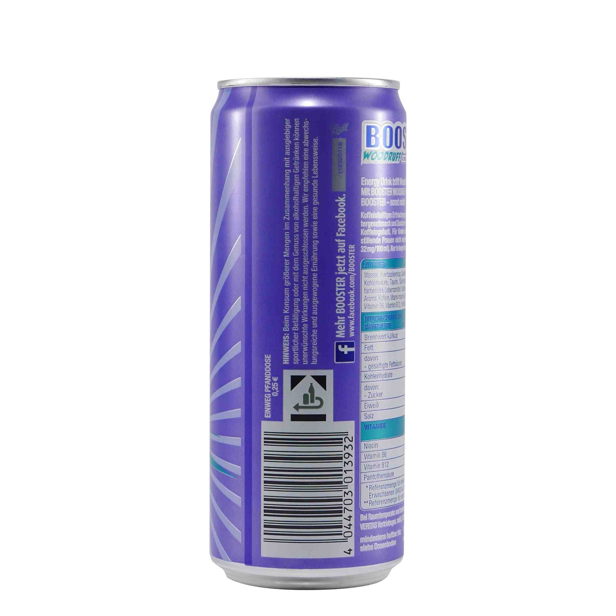 Booster Energy Drink Woodruff (24 x 0,33L)