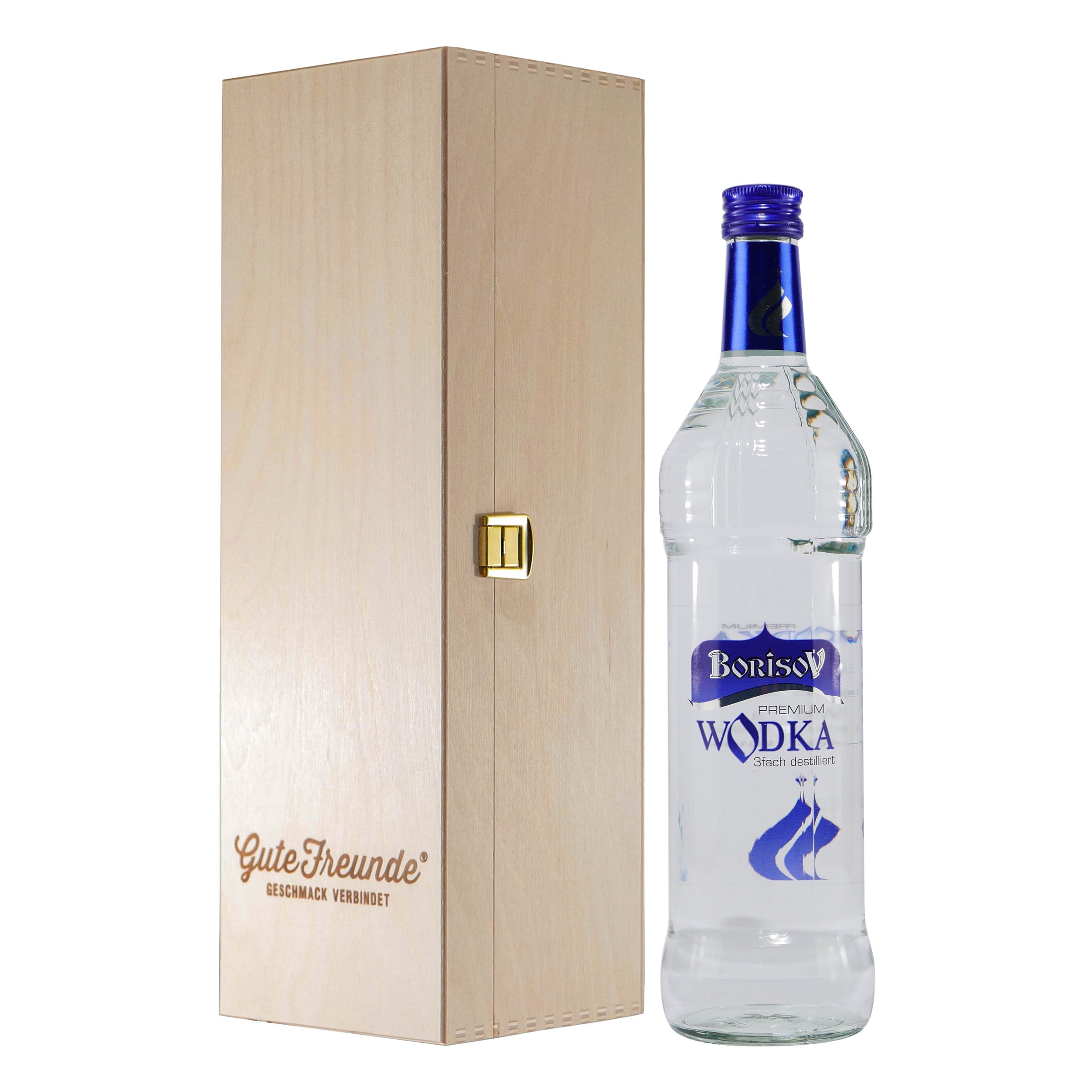 Borisov Wodka mit Geschenk-Holzkiste