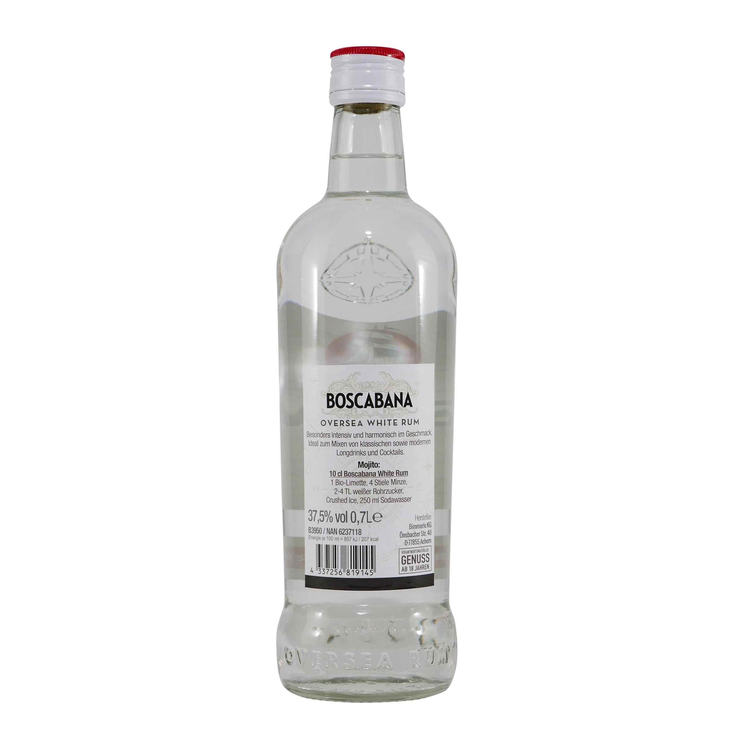 Boscabana Oversea White Rum mit Geschenk-Holzkiste
