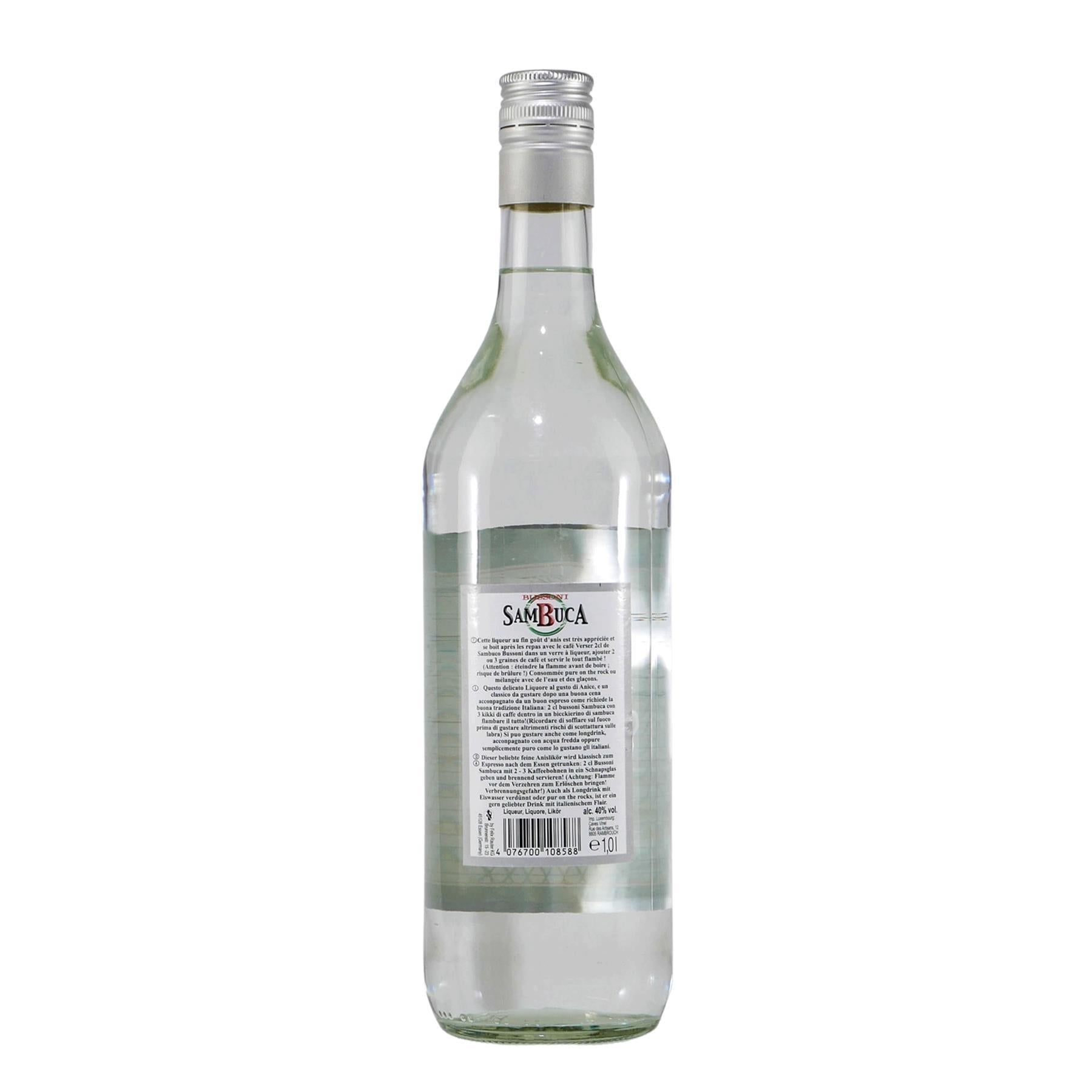 Bussoni Sambuca Anislikör mit Geschenk-Holzkiste