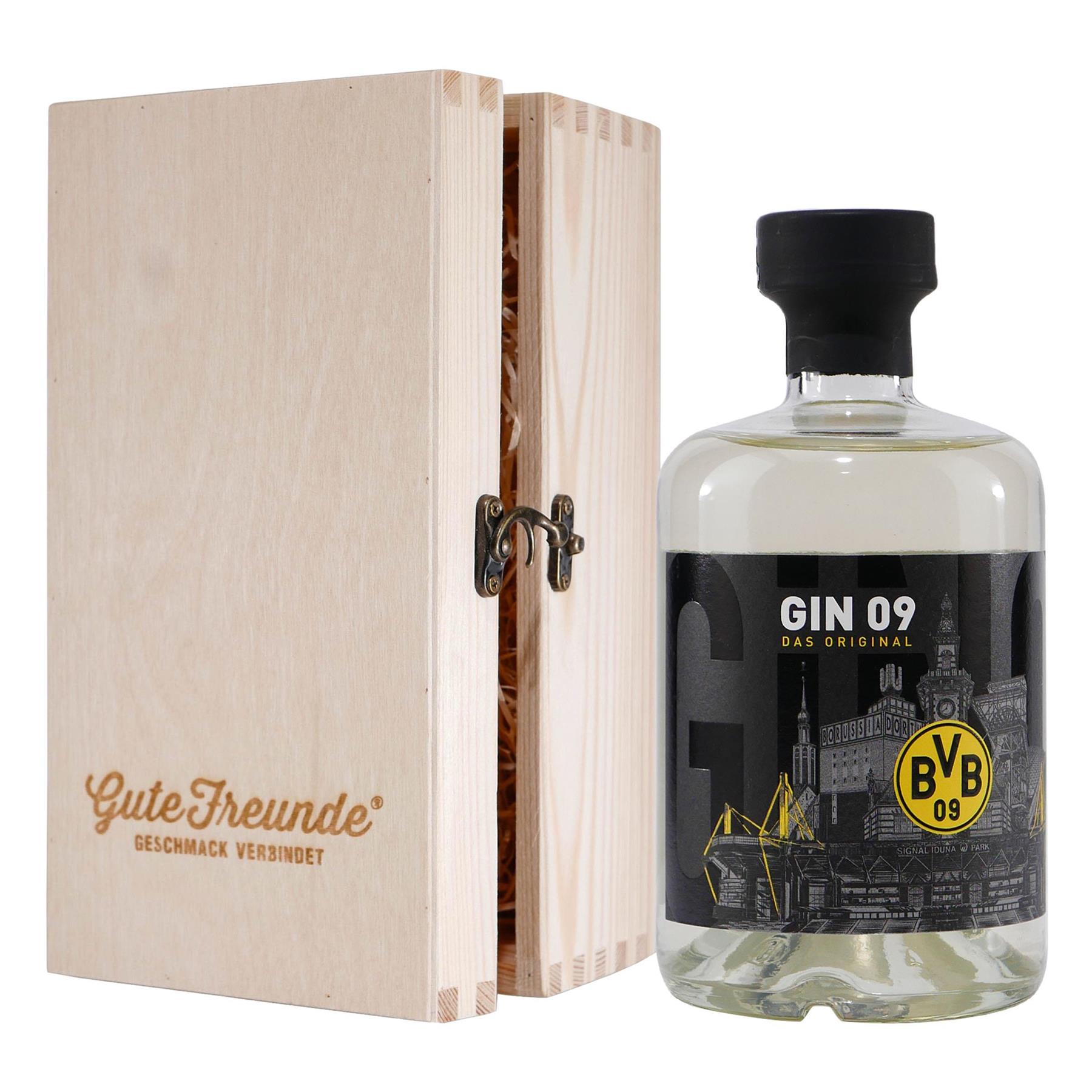 BVB Gin 09 -Das Original- mit Geschenk-Holzkiste