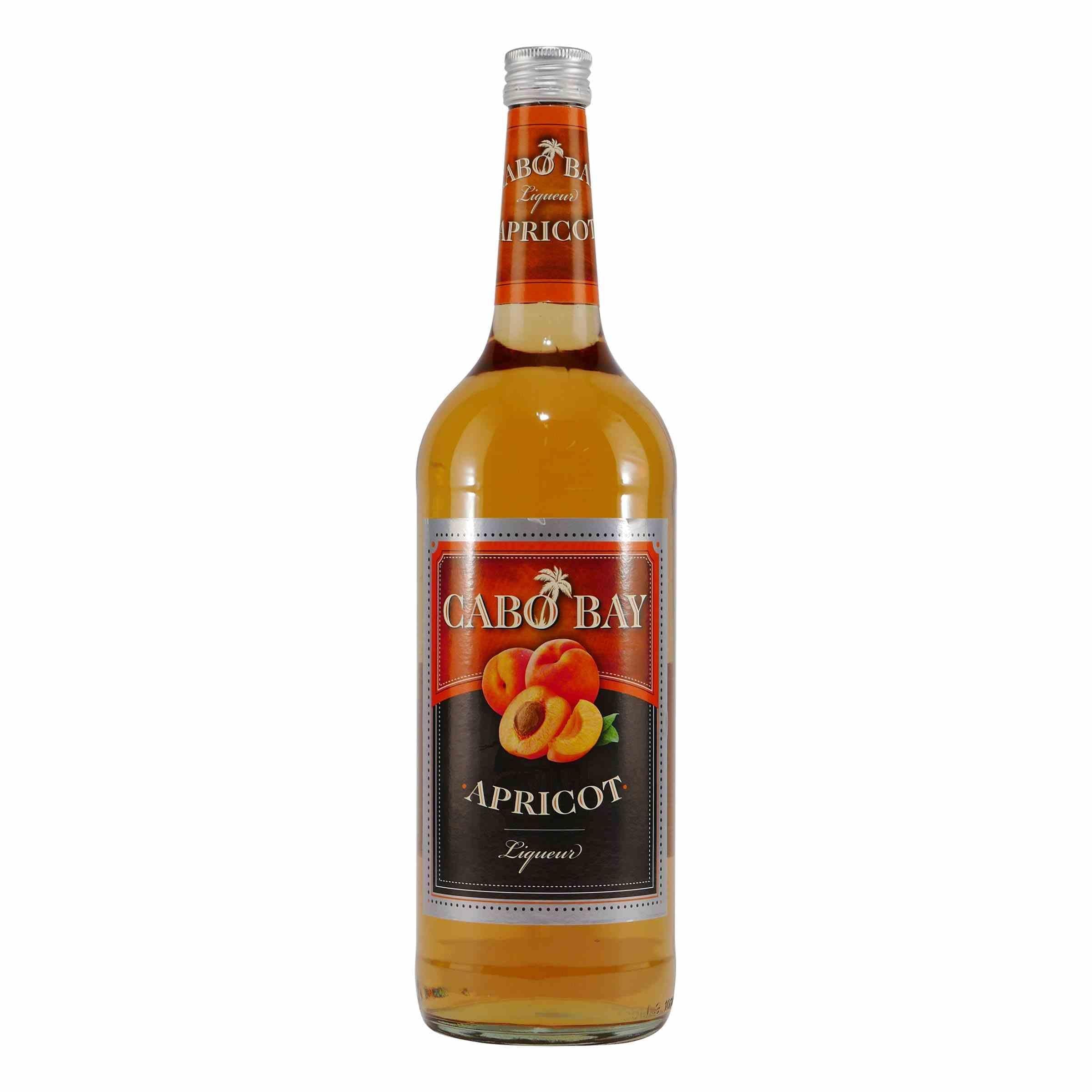 Cabo Bay Apricot Liqueur mit Geschenk-Holzkiste
