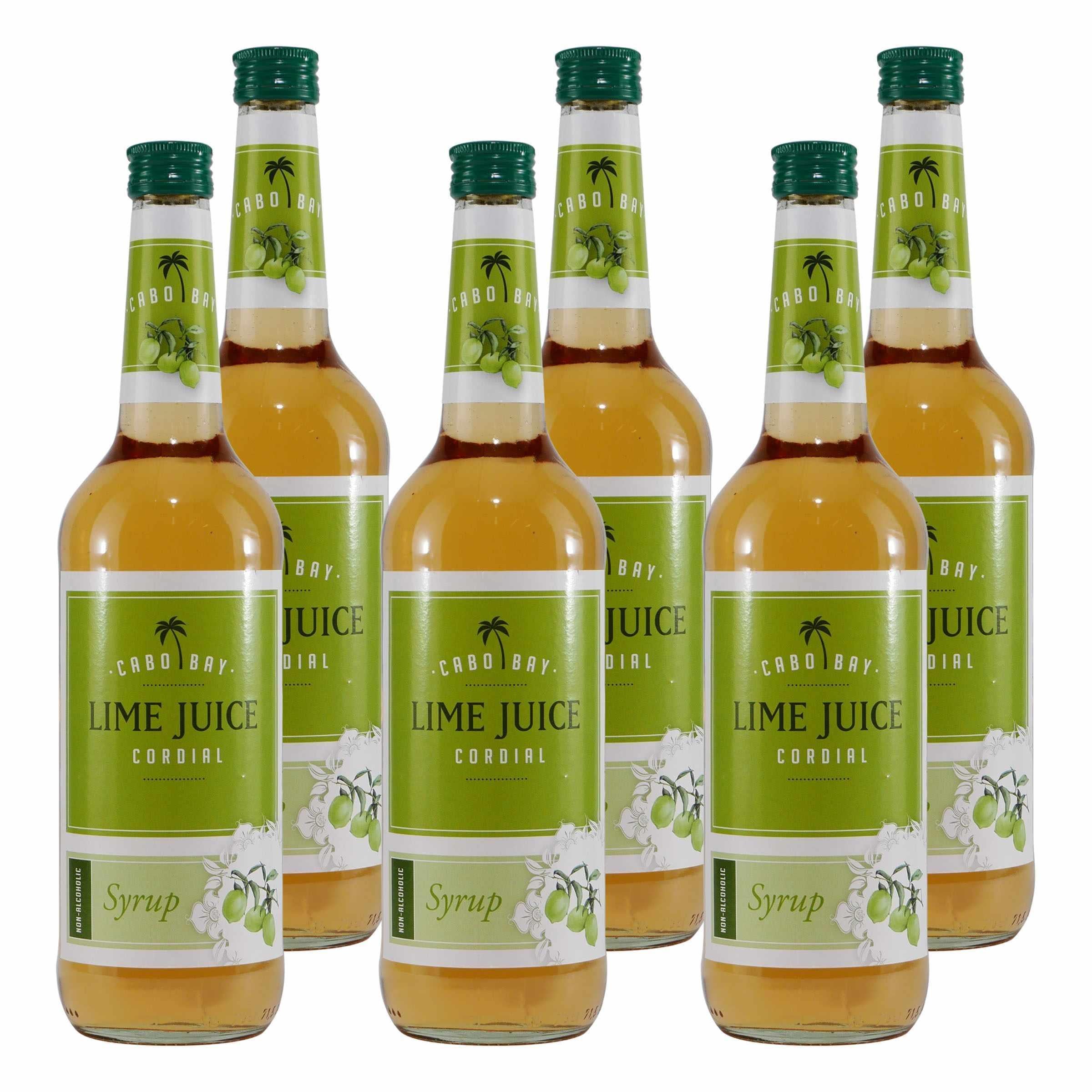 Cabo Bay Lime Juice Cordial Syrup (6 x 0,7L)