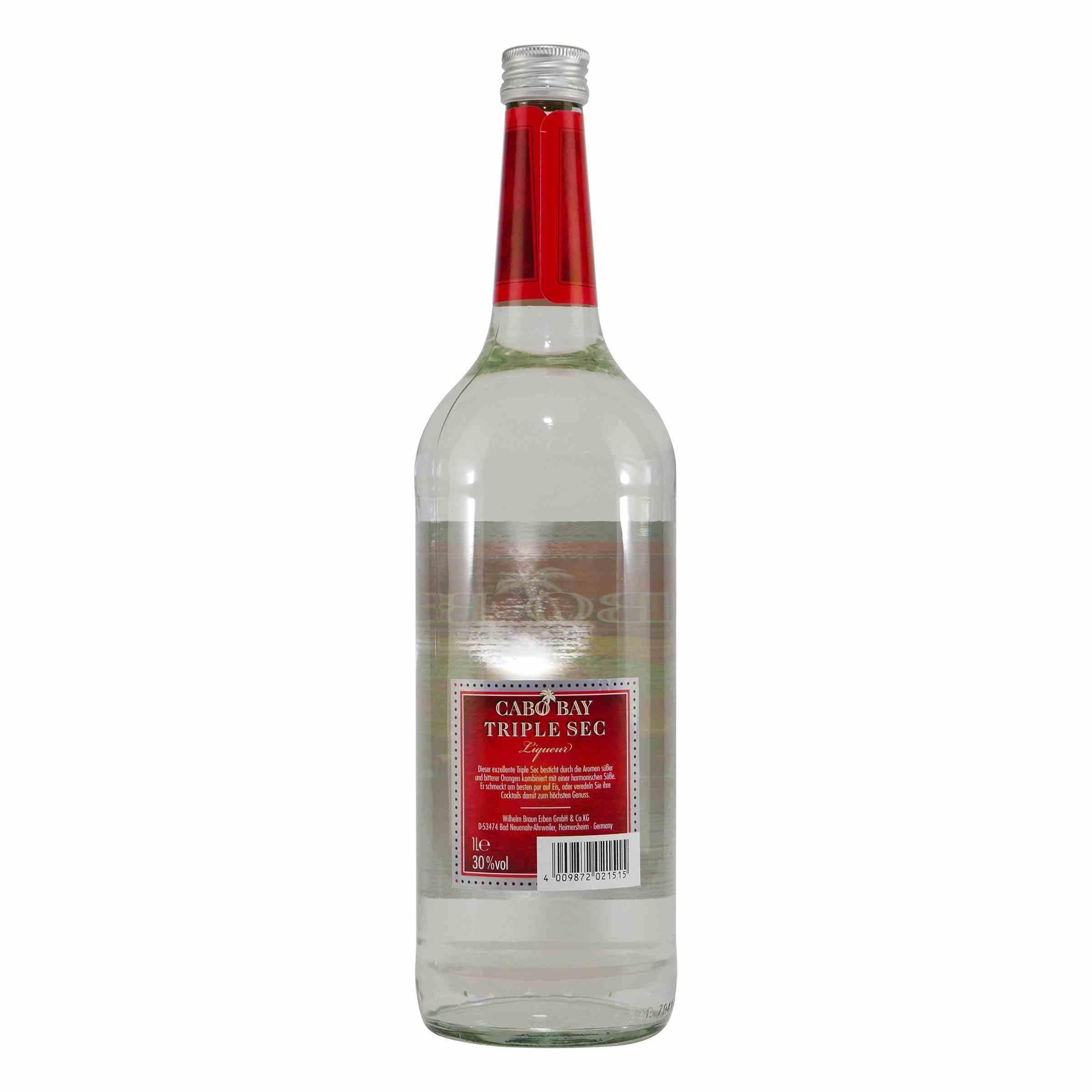 Cabo Bay Triple Sec Liqueur mit Geschenk-Holzkiste