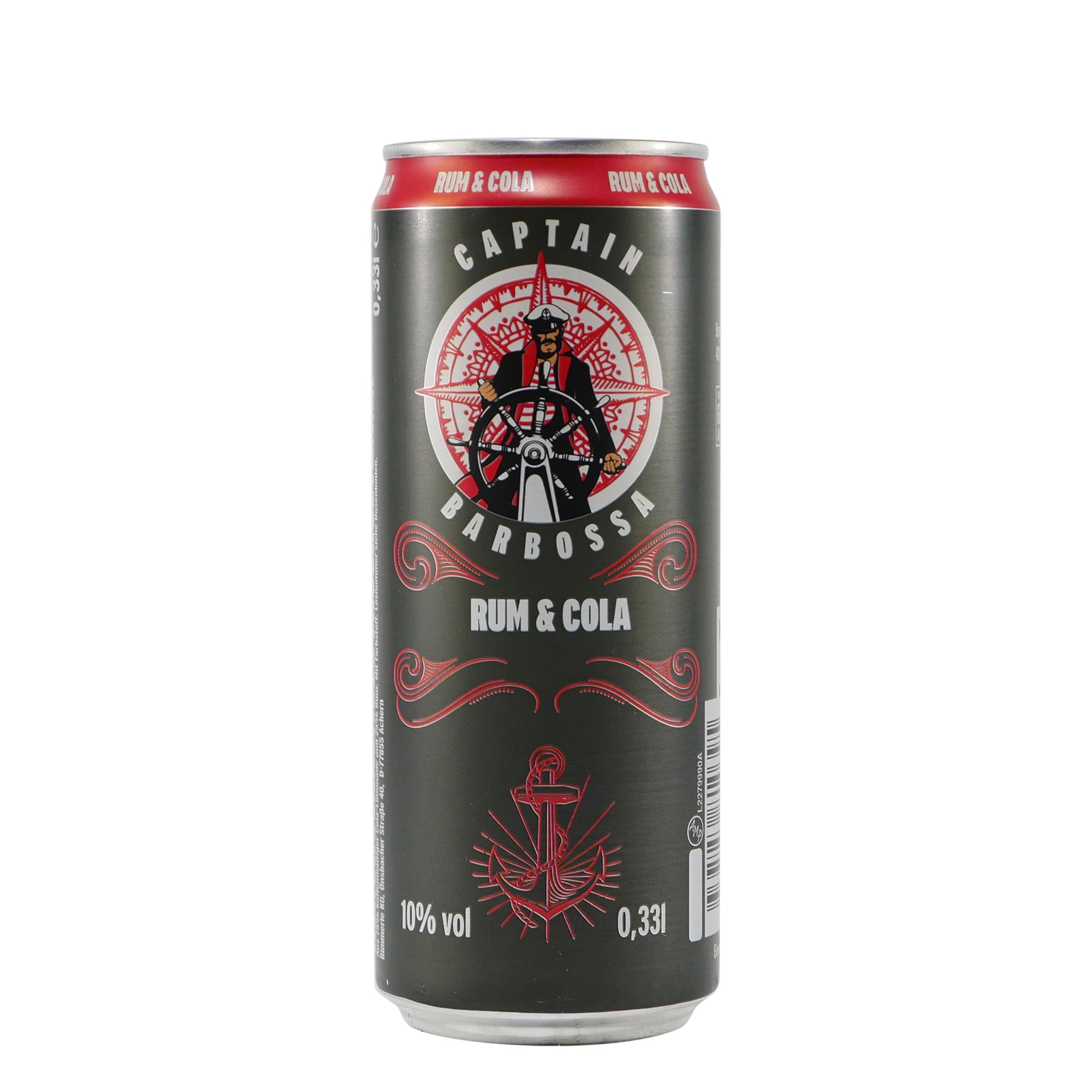 Captain Barbossa Rum & Cola (12 x 0,33L)