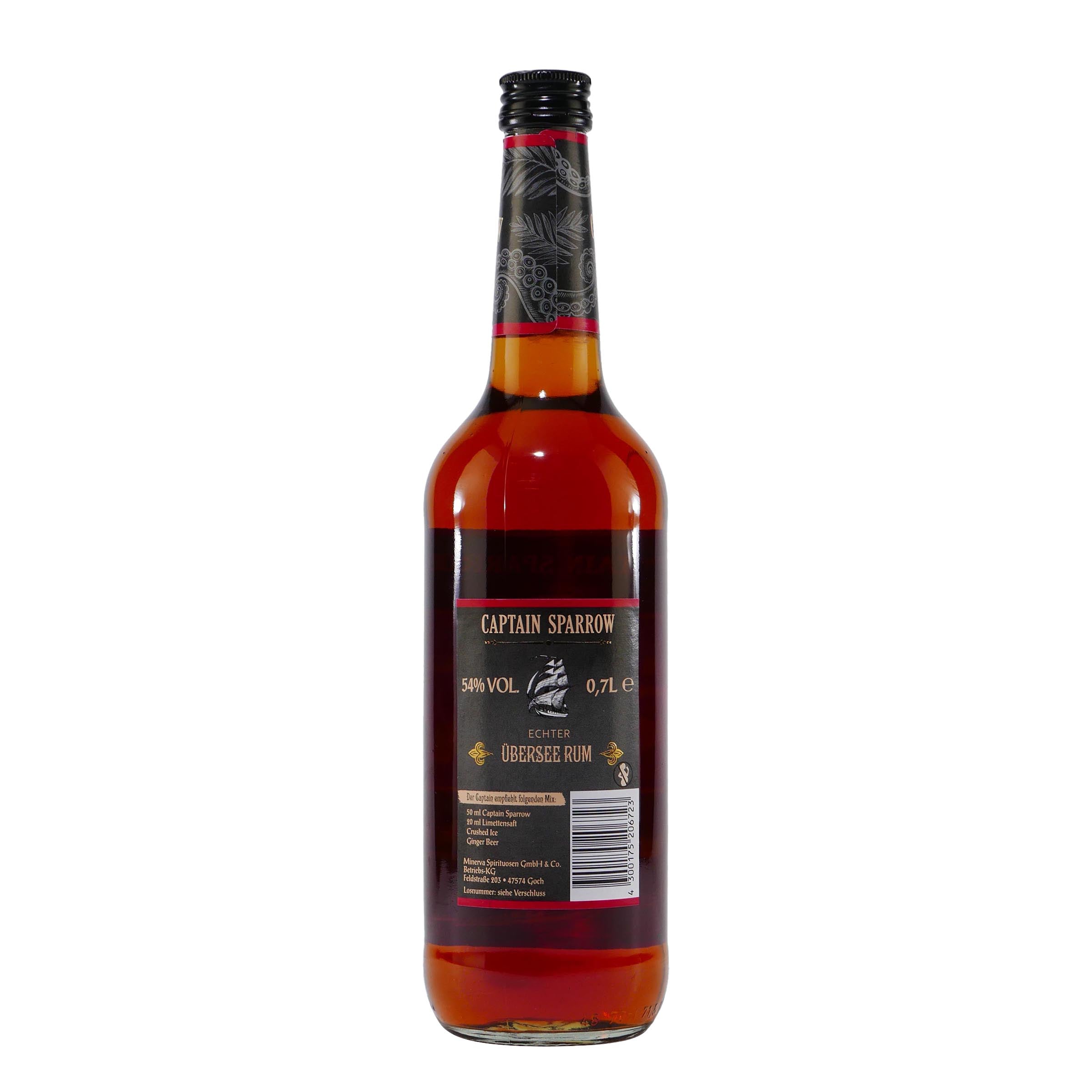 Captain Sparrow Übersee Rum 54% (6 x 0,7L)