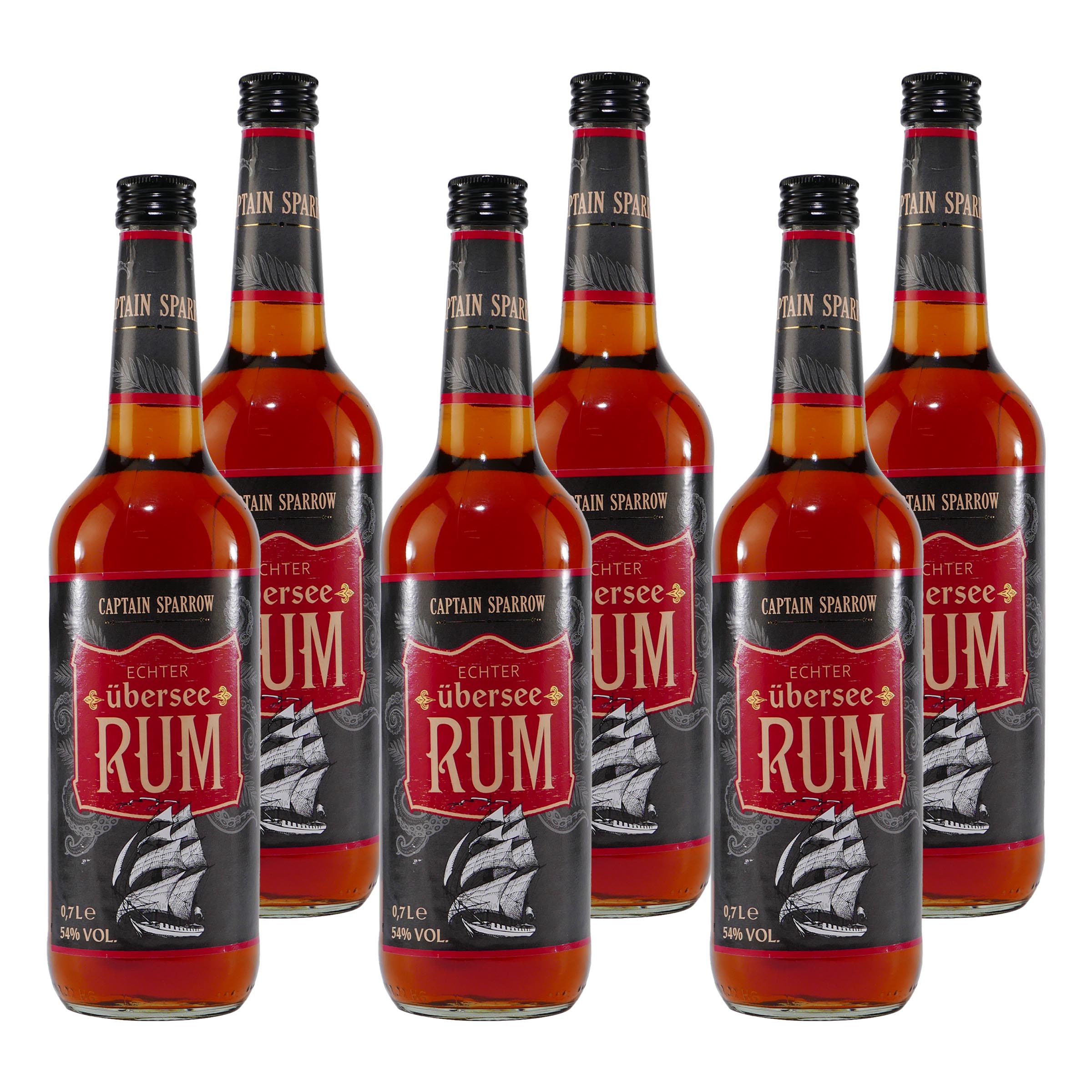Captain Sparrow Übersee Rum 54% (6 x 0,7L)