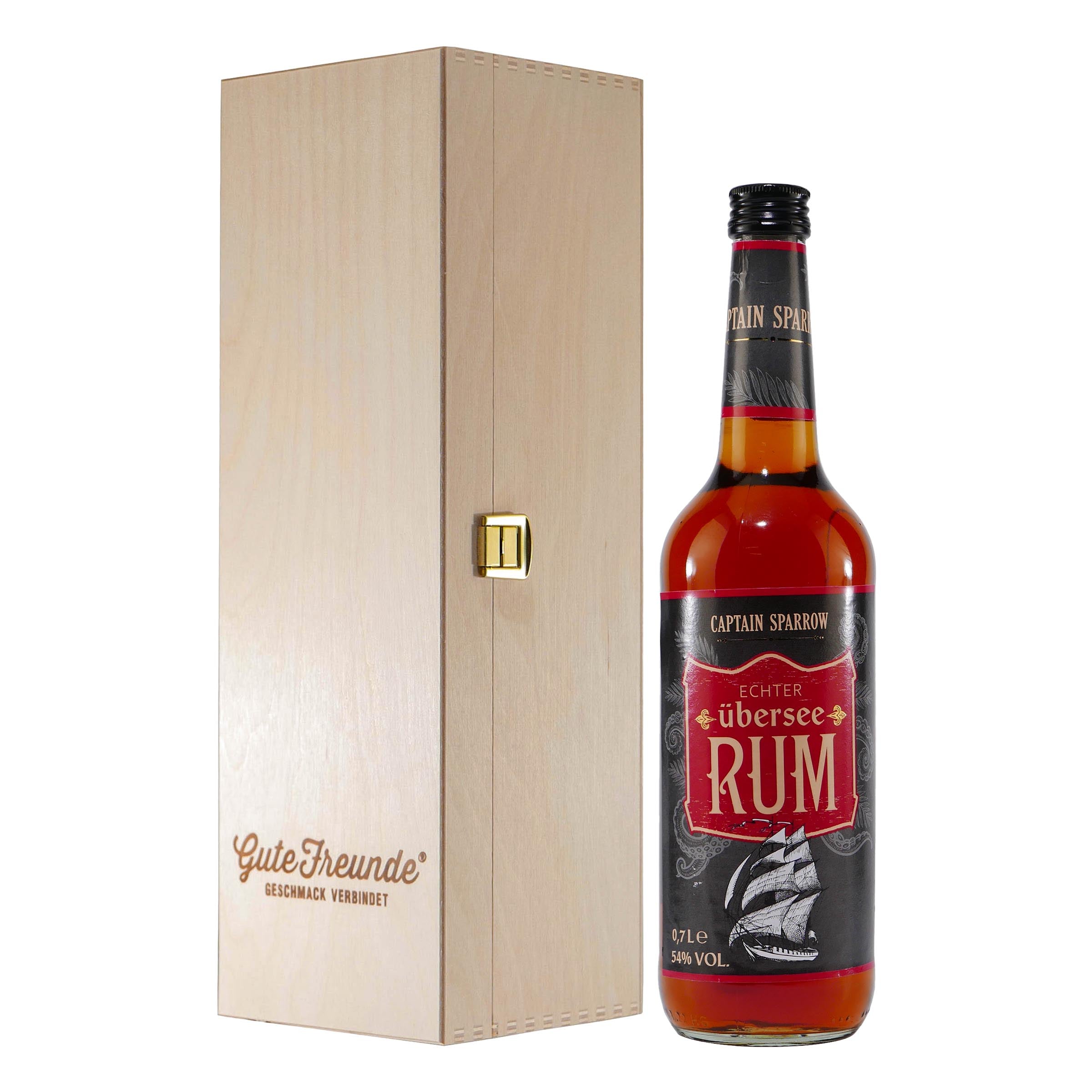 Captain Sparrow Übersee Rum 54% mit Geschenk-HK