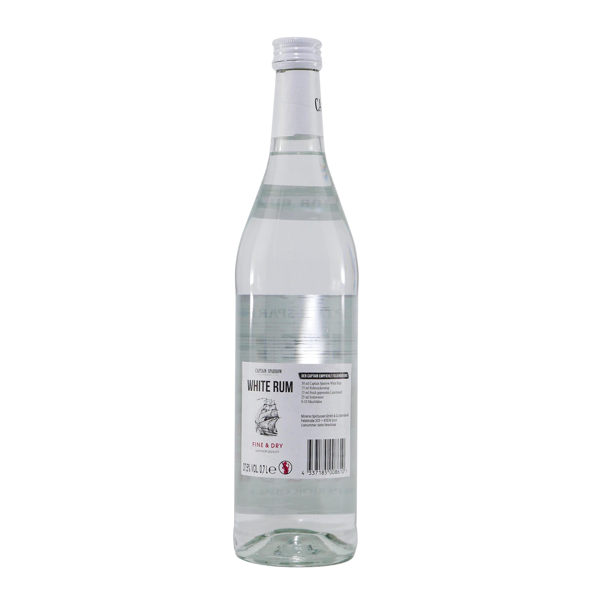 Captain Sparrow White Rum mit Geschenk-Holzkiste