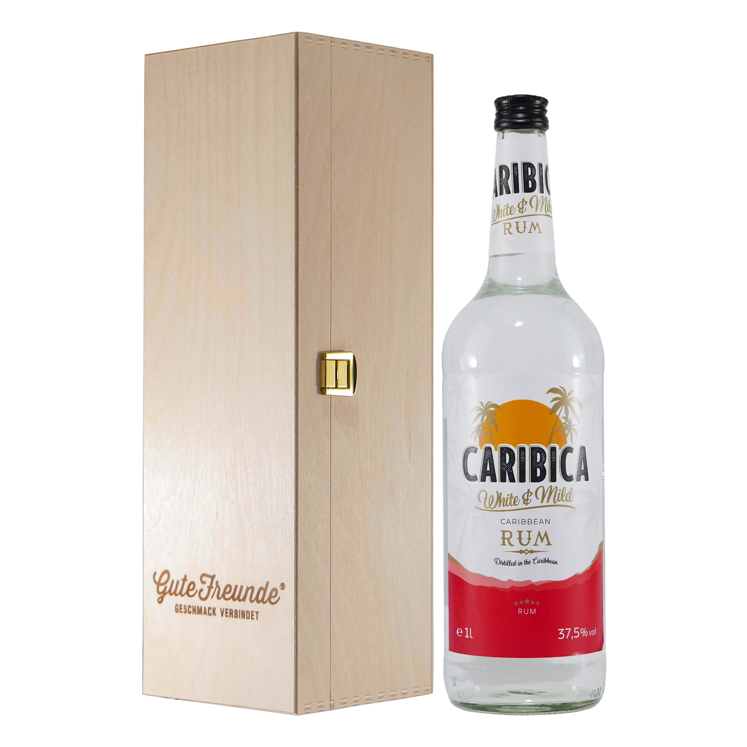 Caribica White & Mild Rum mit Geschenk-Holzkiste