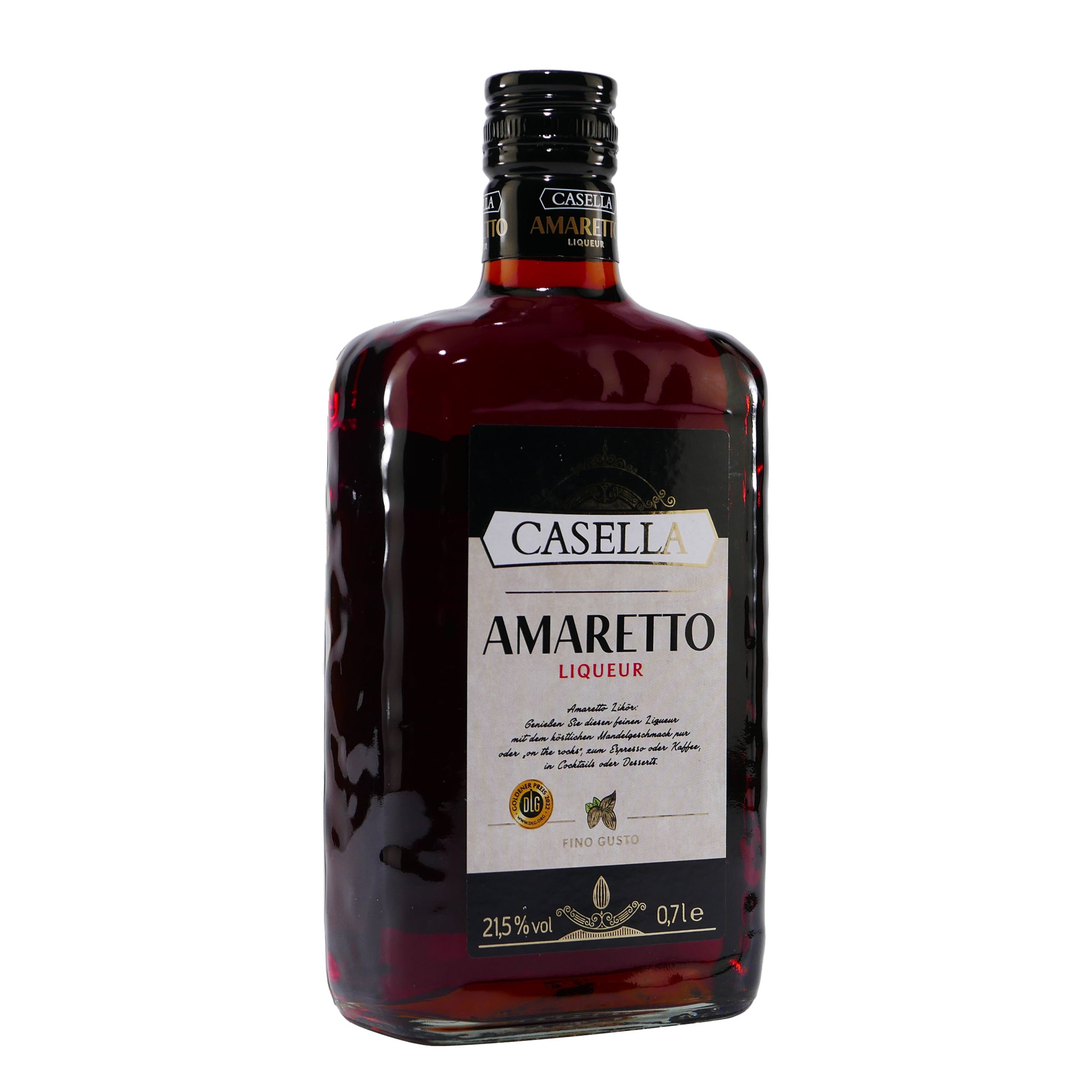 Casella Amaretto Liqueur mit Geschenk-Holzkiste