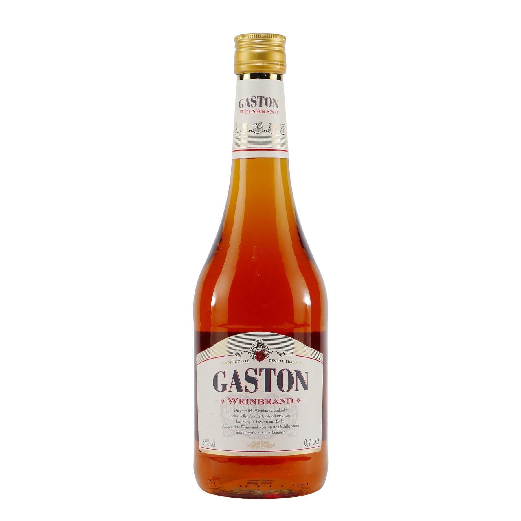 Gaston Weinbrand mit Geschenk-Holzkiste