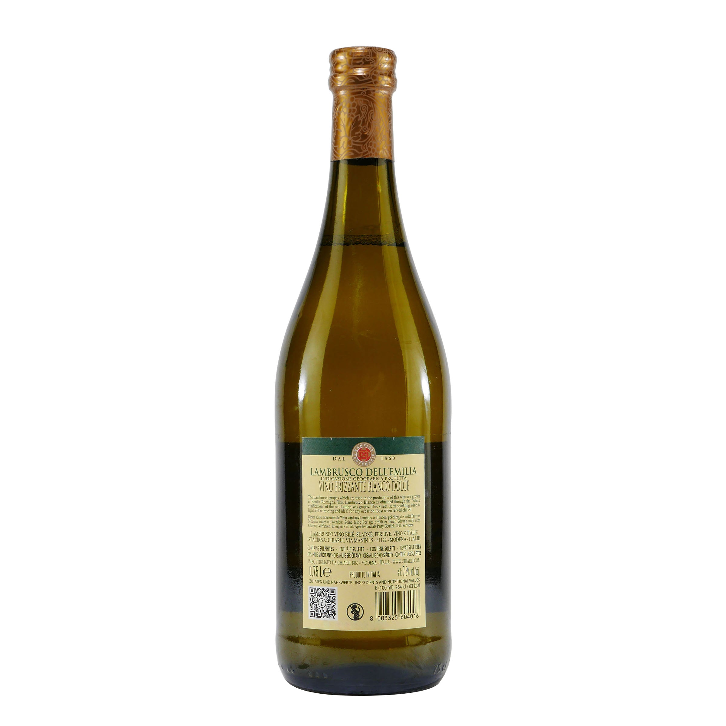 Chiarli Lambrusco Bianco IGP -lieblich- (6 x 0,75L)