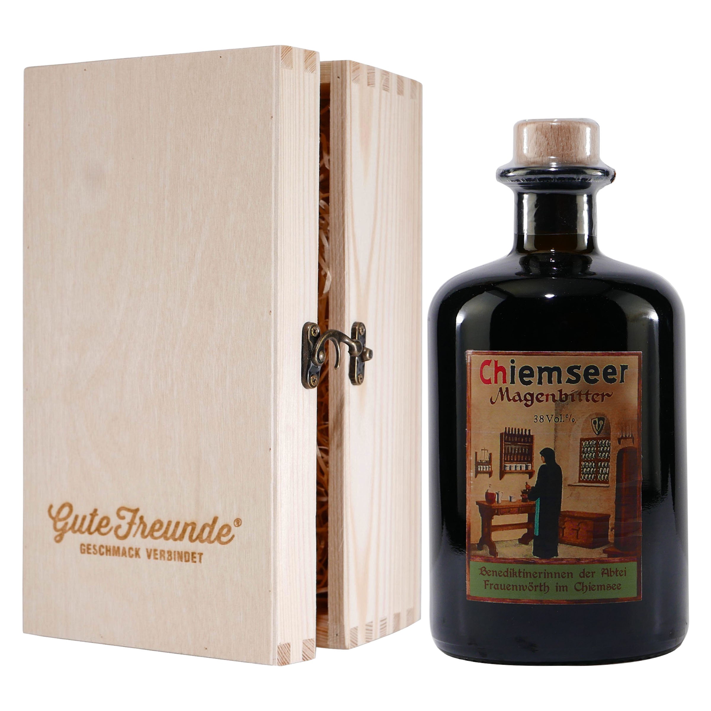 Chiemseer Magenbitter mit Geschenk-Holzkiste