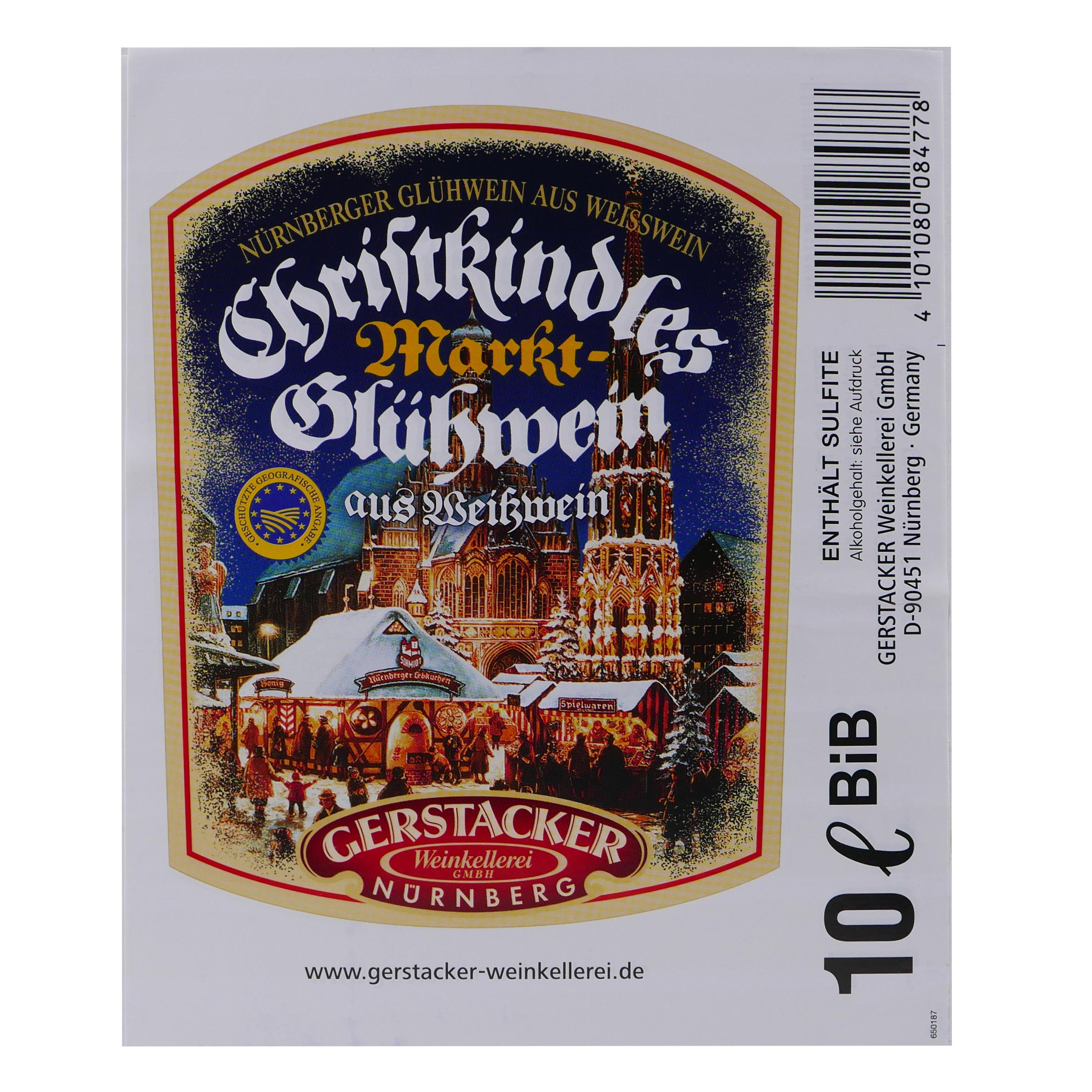 Nürnberger Christkindl Markt-Glühwein Weiß BIB 10L