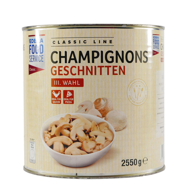 Classic Line Champignons Geschnitten 2,55KG - Hochwertige Champignons für vielseitige Gerichte