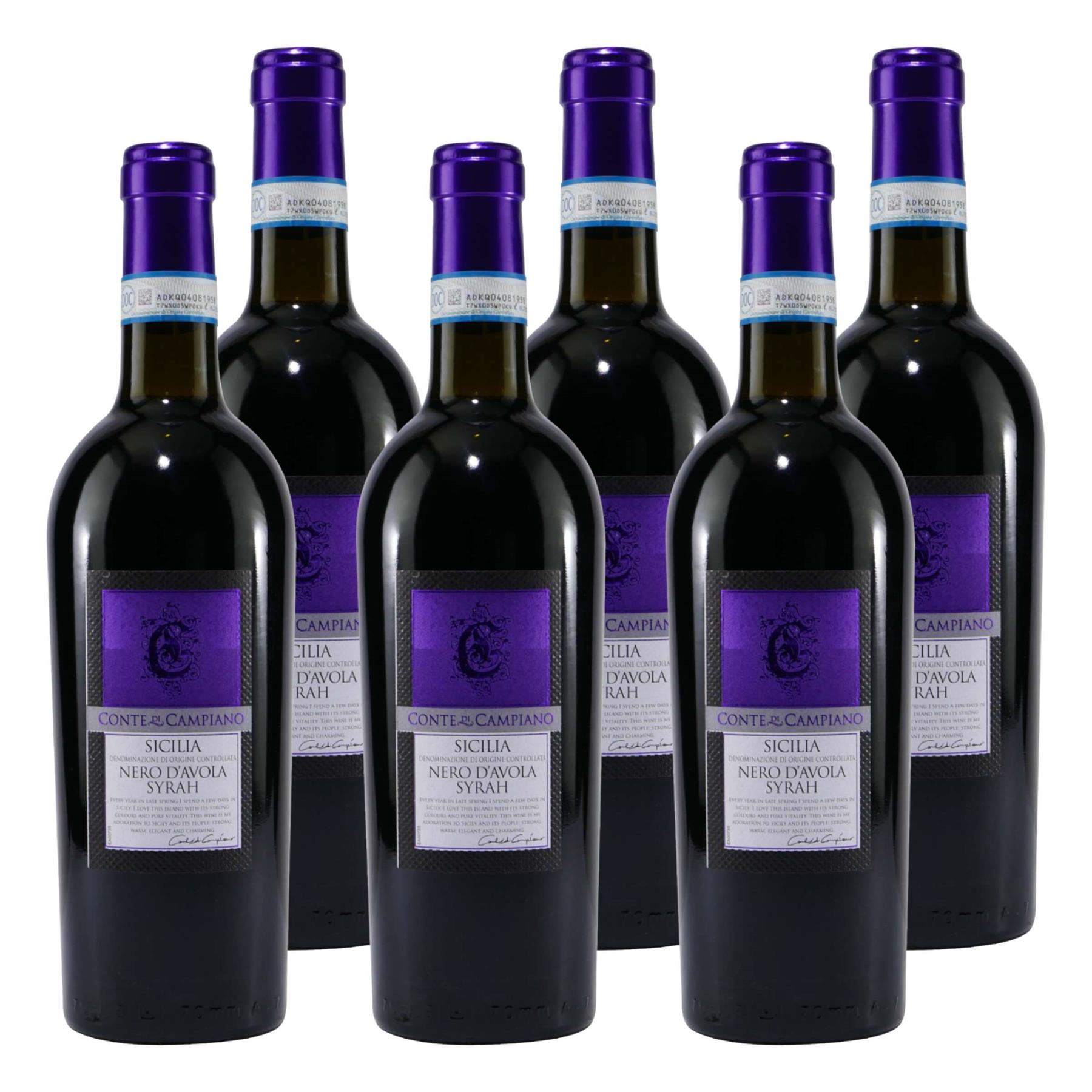 Conte di Campiano Nero d'Avola Syrah IGT -trocken- (6 x 0,75L)