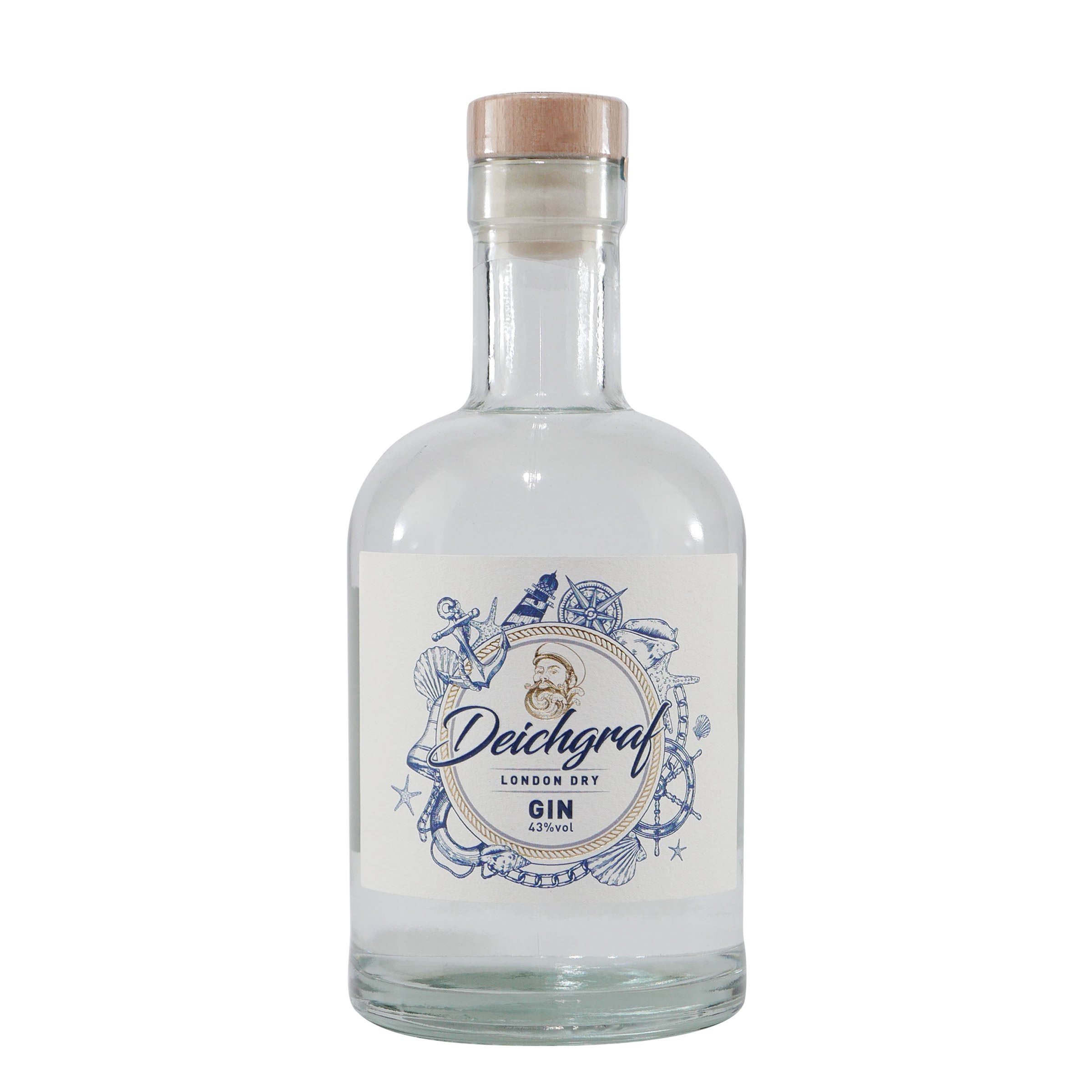 Deichgraf London Dry Gin mit Geschenk-Holzkiste