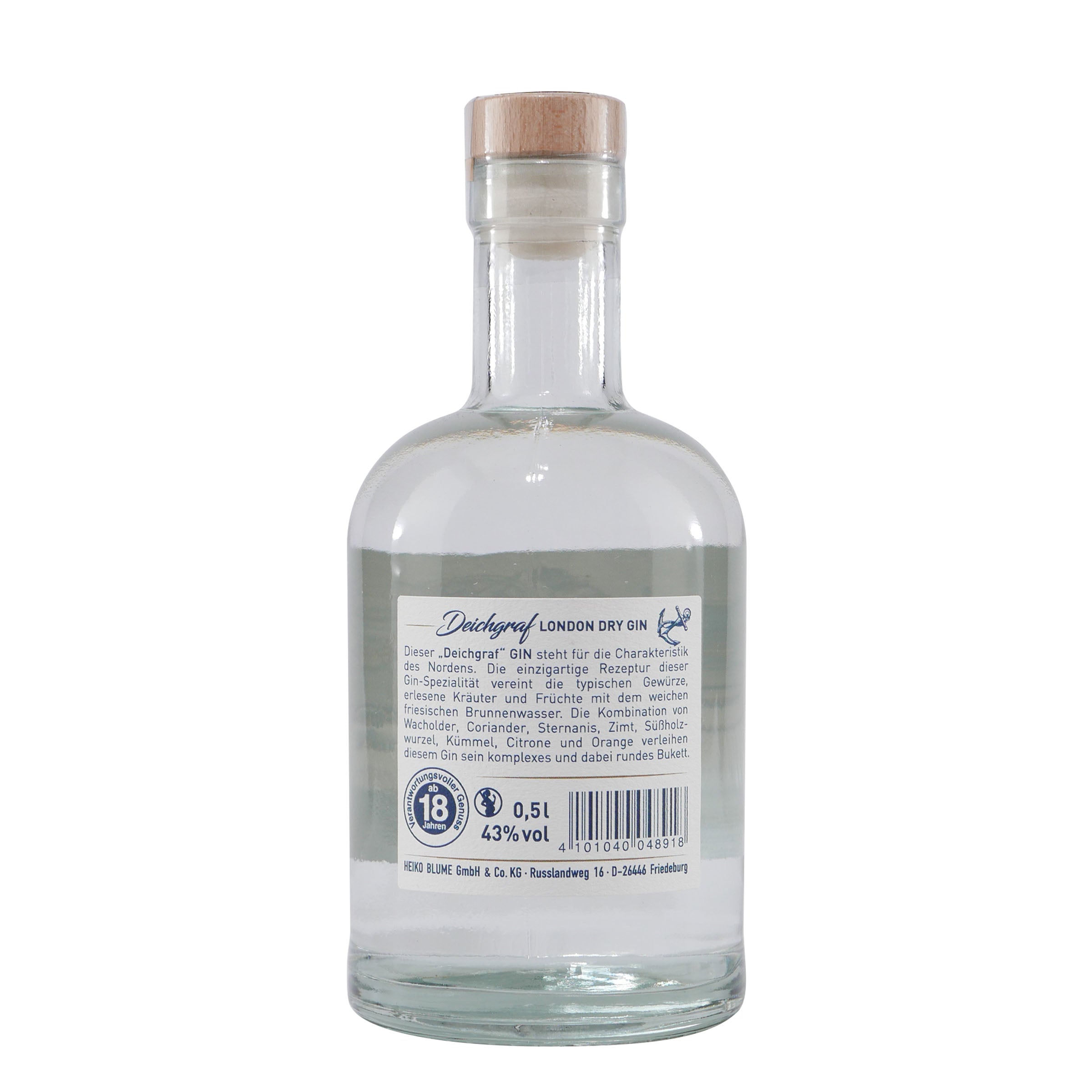 Deichgraf London Dry Gin mit Geschenk-Holzkiste