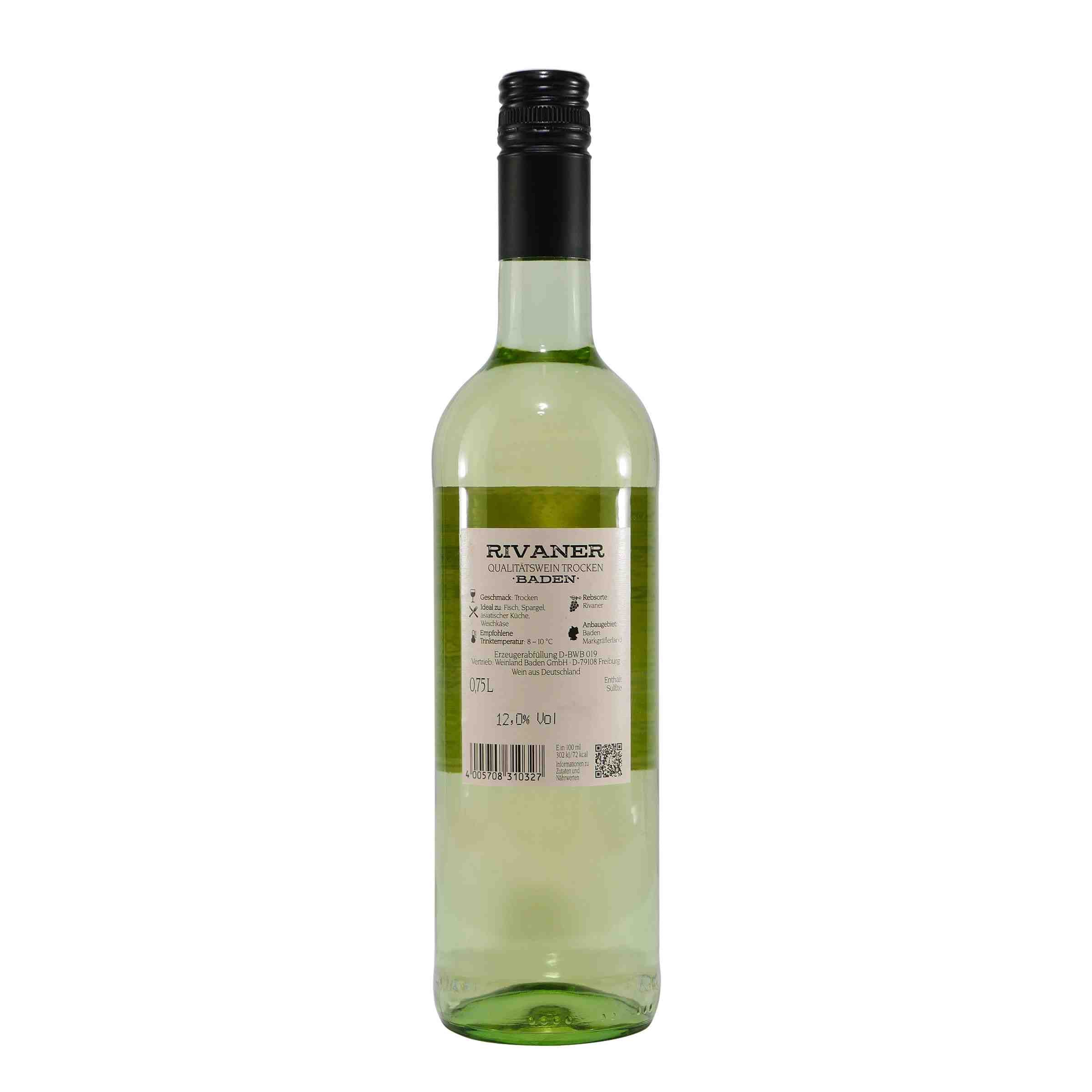 Weinland Rivaner Baden QbA -trocken- (6 x 0,75L)