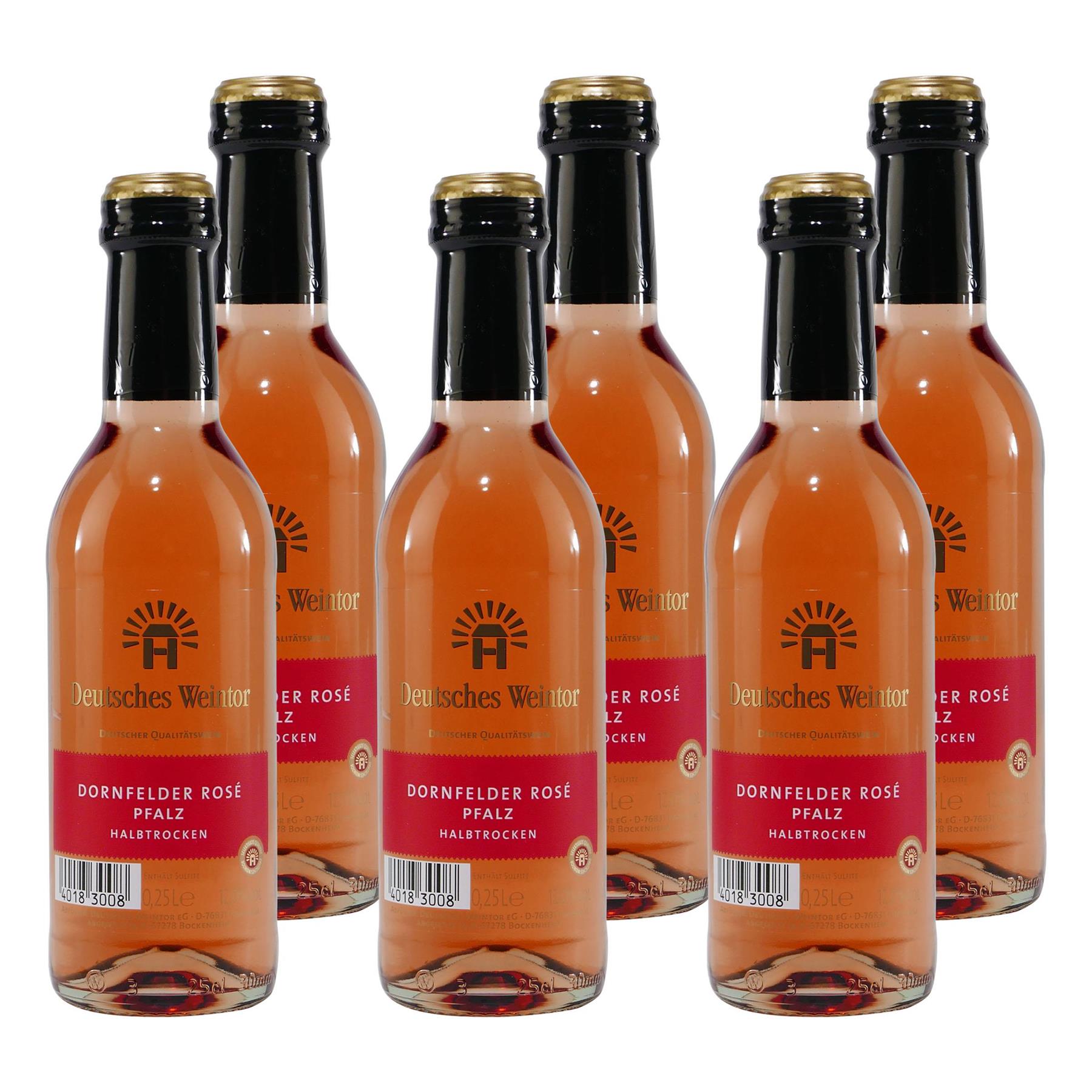 Deutsches Weintor Dornfelder Rosé -halbtrocken- (6 x 0,25L)