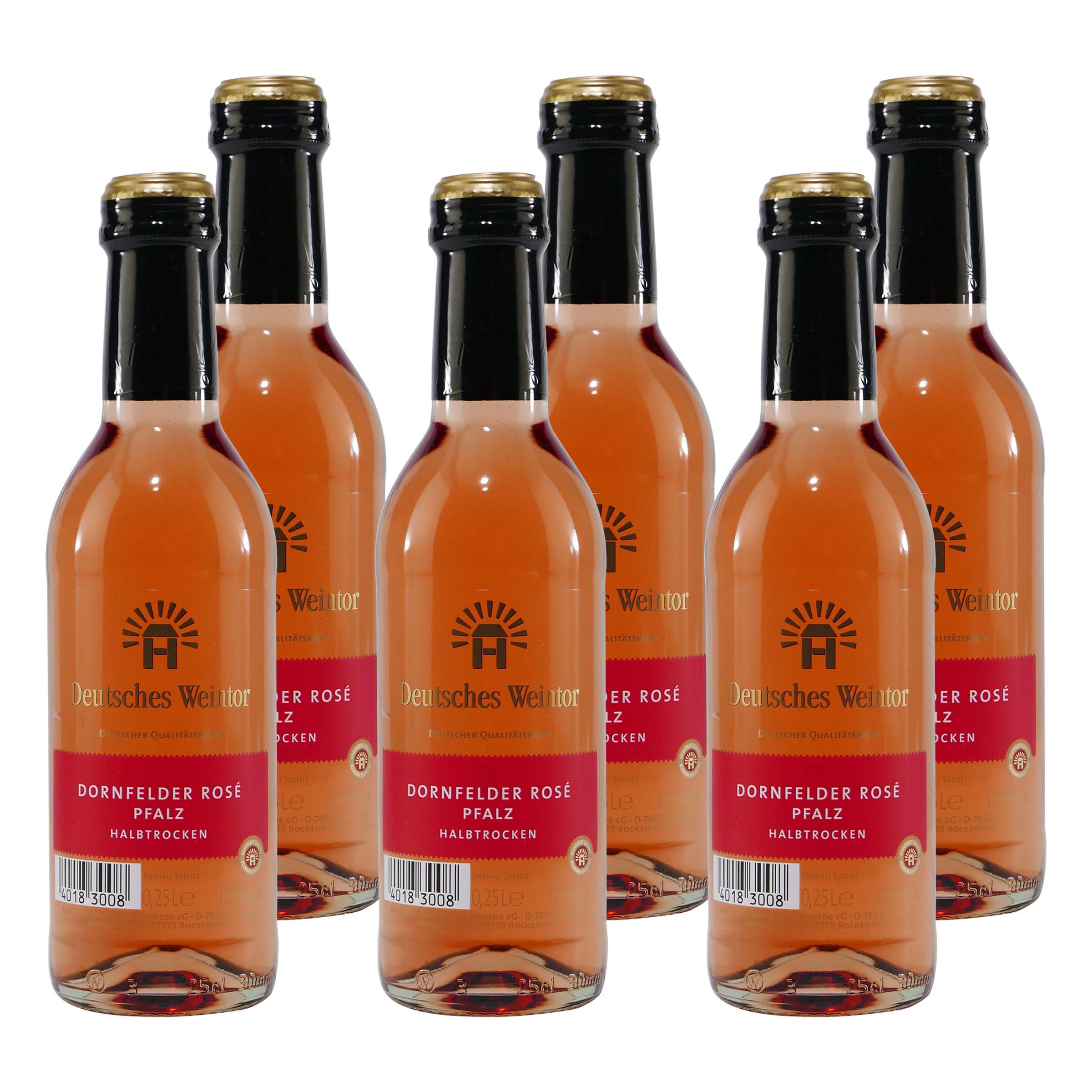 Deutsches Weintor Dornfelder Rosé -halbtrocken- (6 x 0,25L)