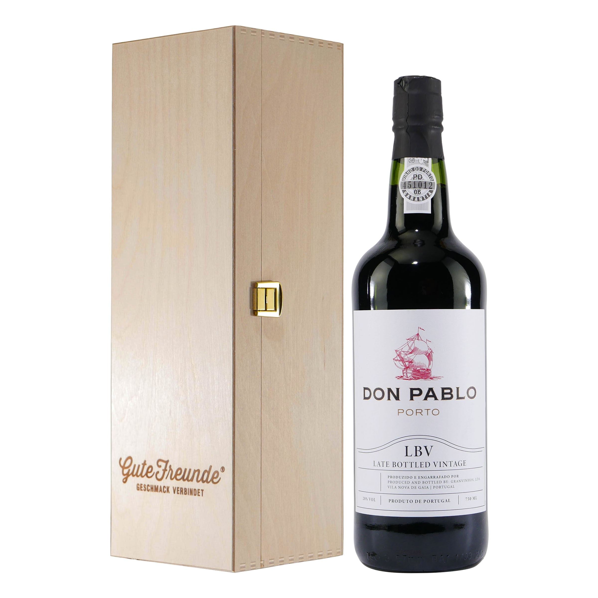 Don Pablo Portwein LBV mit Geschenk-Holzkiste