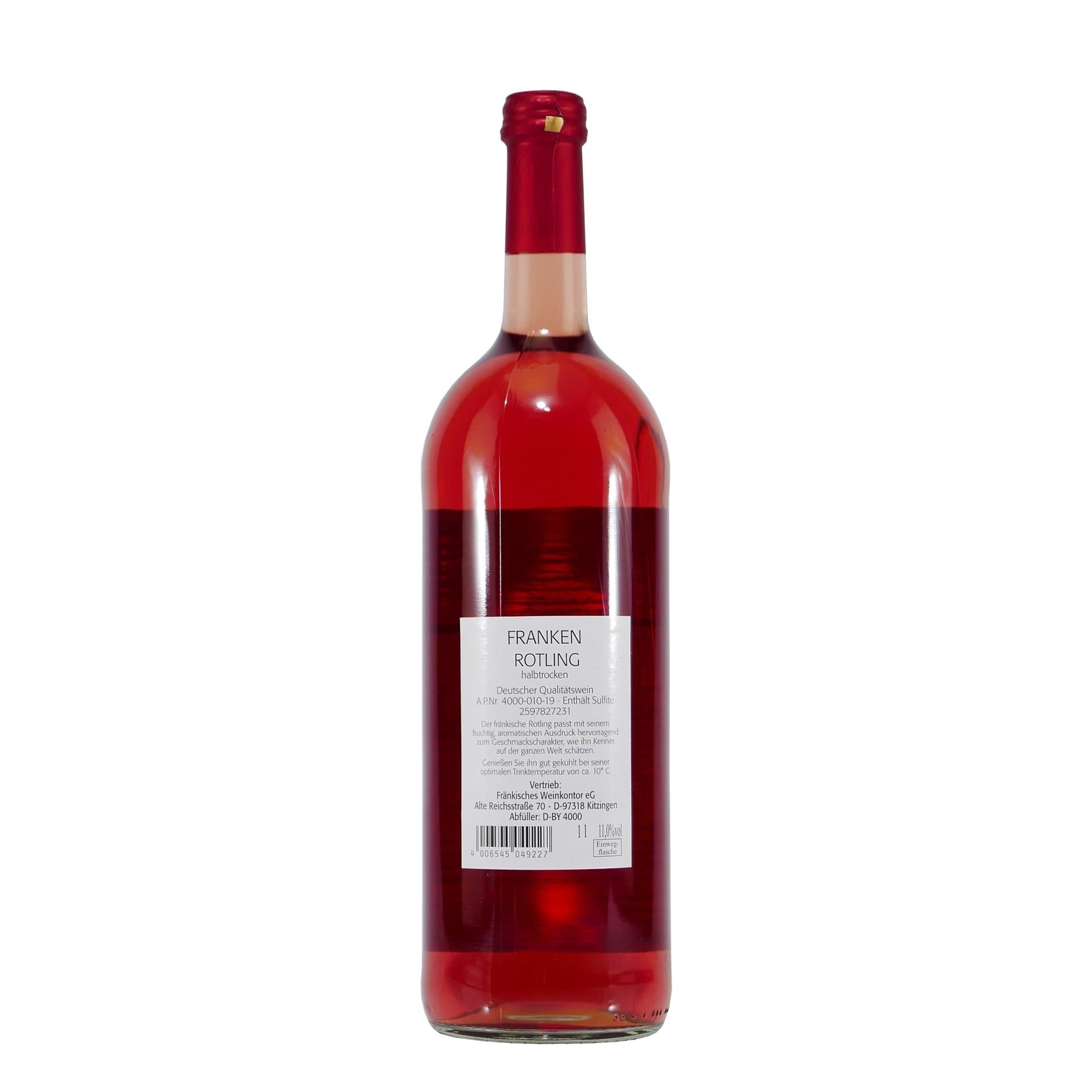 Wein Franken Rotling QbA - Roséwein (6 x 1,0L)